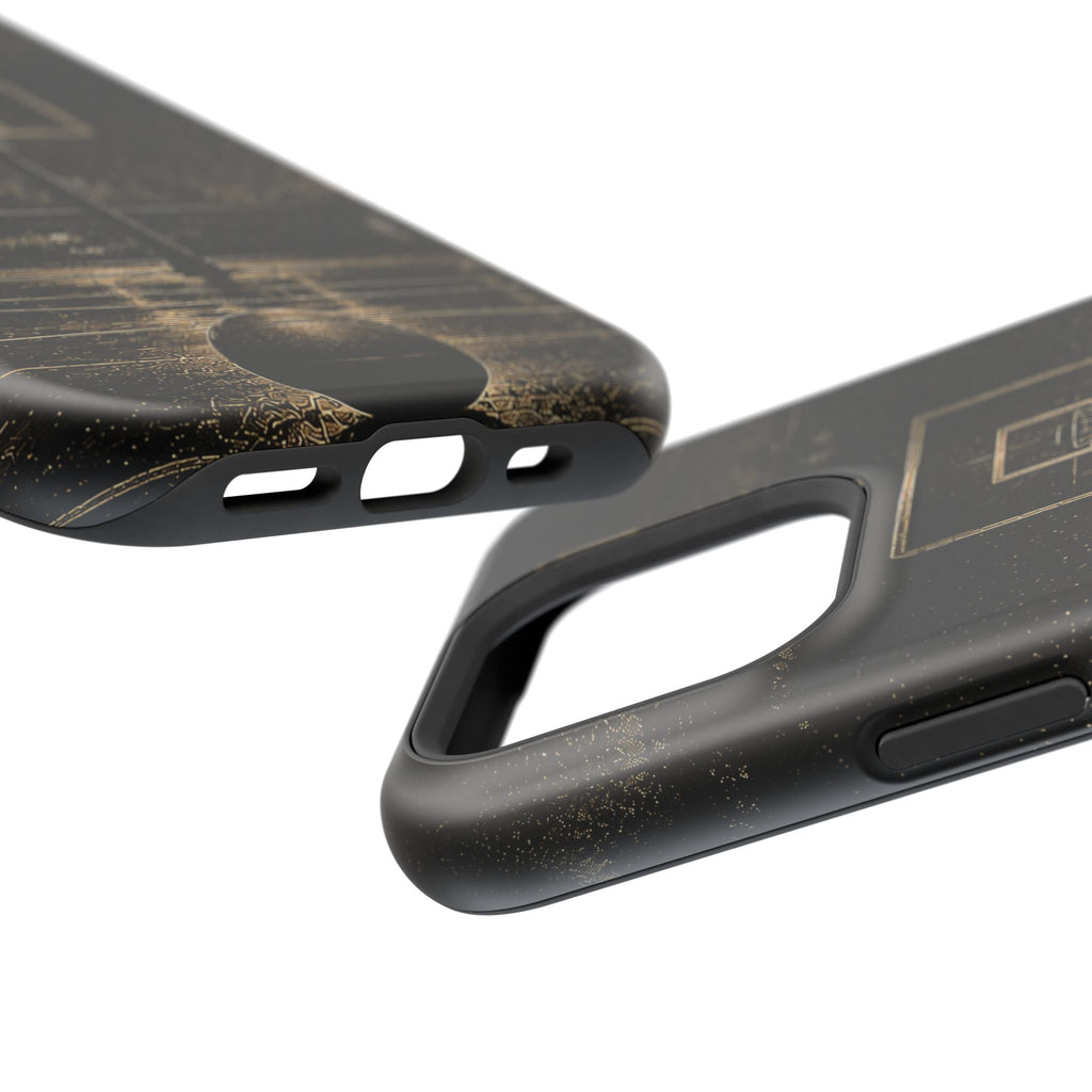 Gold Night Basketball Phone Case — Impact-Resistant Protective Cover
