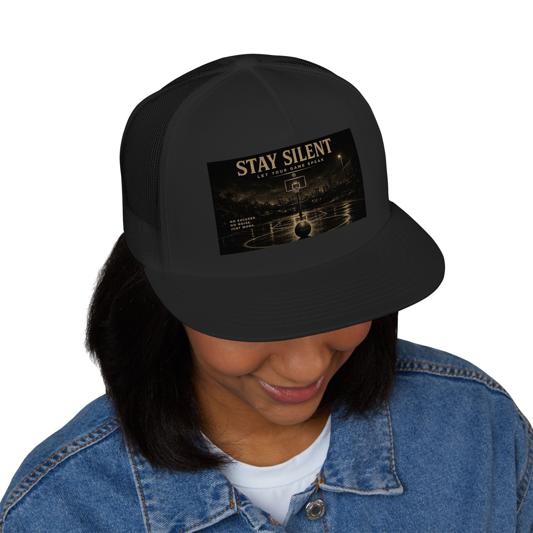 Stay Silent Basketball Trucker Cap
