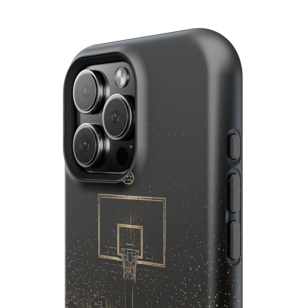 Gold Night Basketball Phone Case — Impact-Resistant Protective Cover