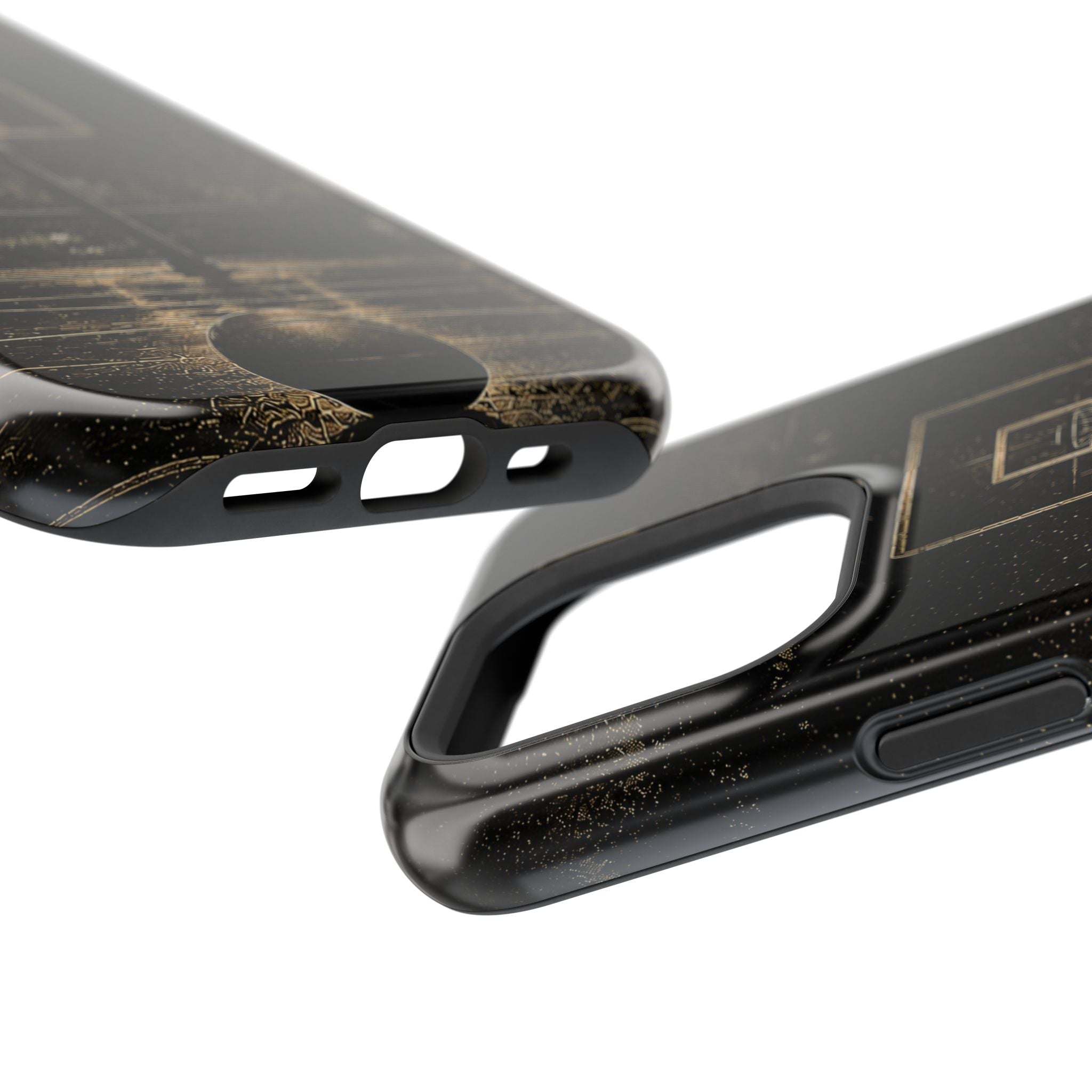Gold Night Basketball Phone Case — Impact-Resistant Protective Cover