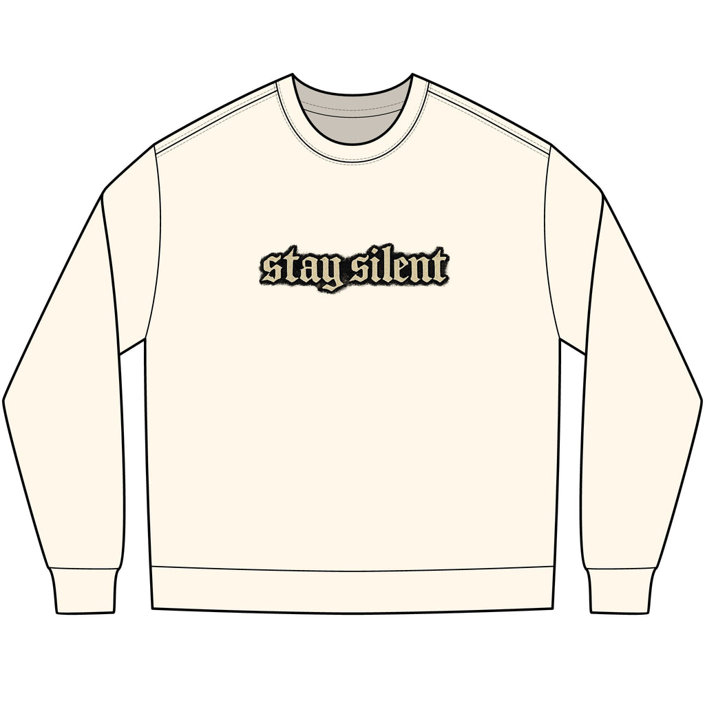 Basketball Graphic Long Sleeve Tee — “Stay Silent” Court Photo Design