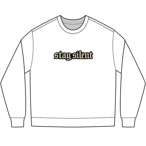 Basketball Graphic Long Sleeve Tee — “Stay Silent” Court Photo Design