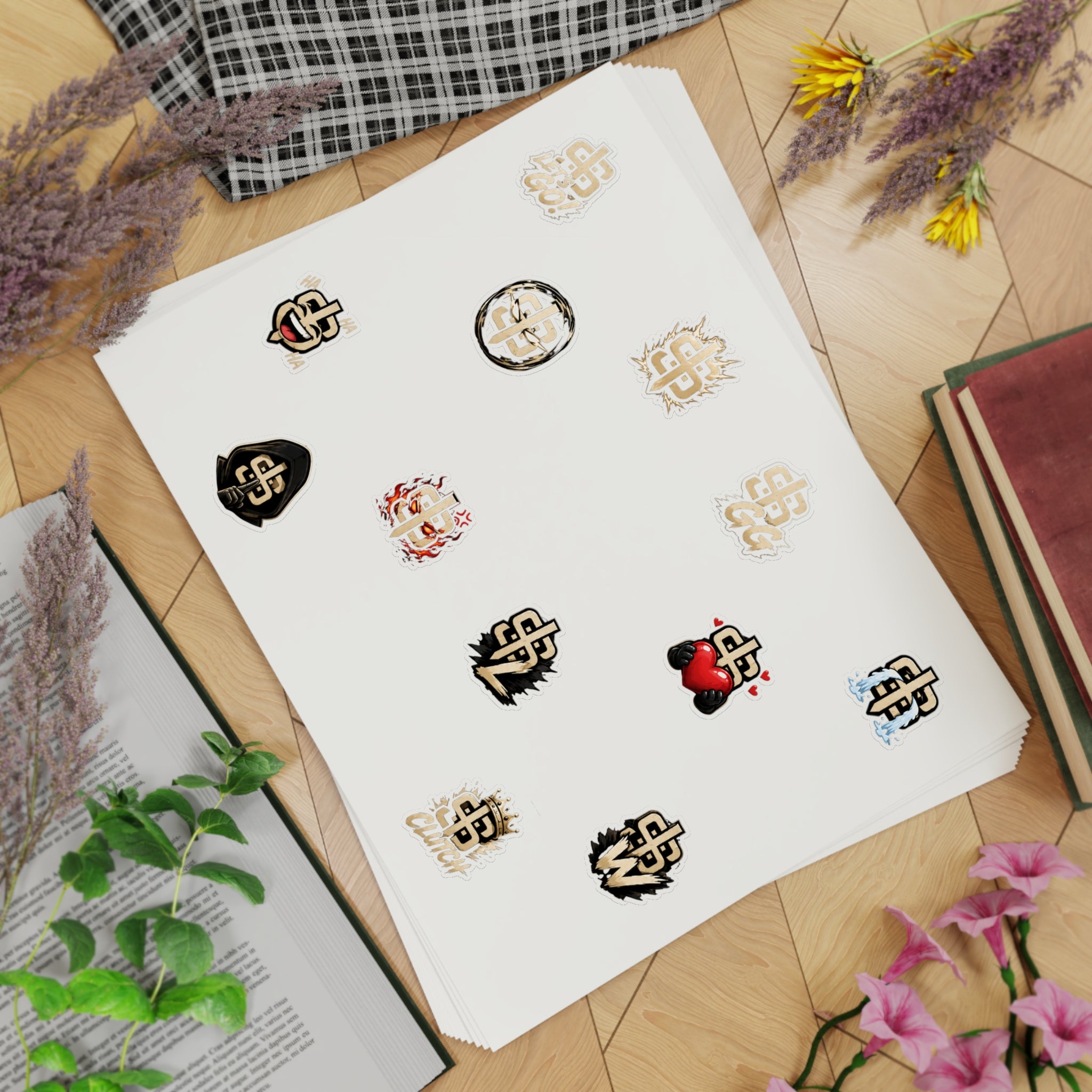 Holographic Logo Sticker Sheet – 10pc Iridescent Decal Pack