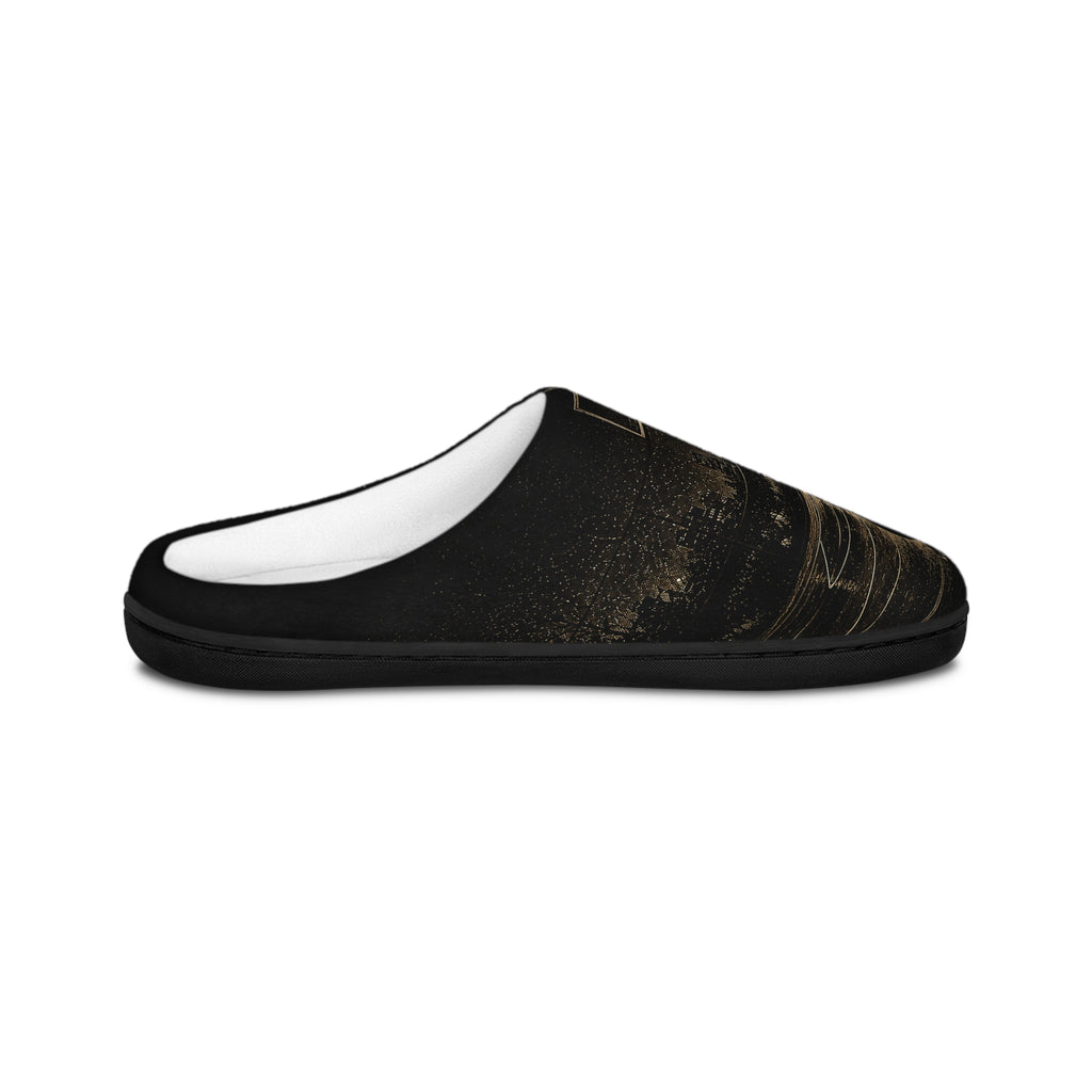 Men's Basketball Court Indoor Slippers — Vintage Hoop Design