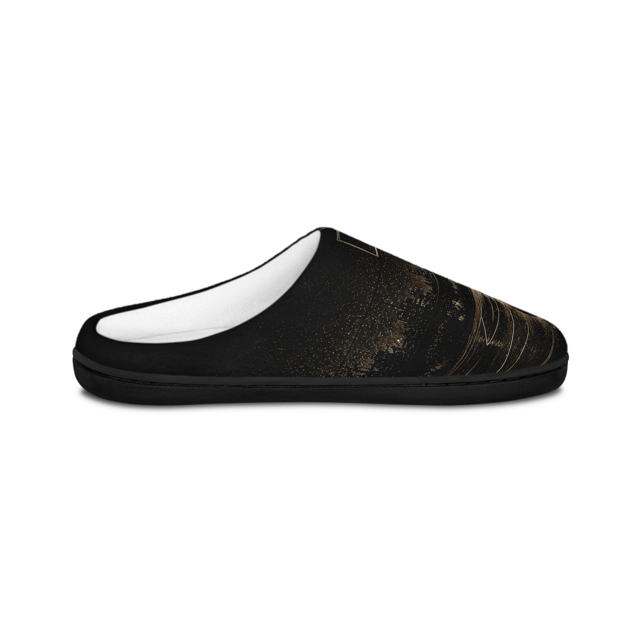 Men's Basketball Court Indoor Slippers — Vintage Hoop Design