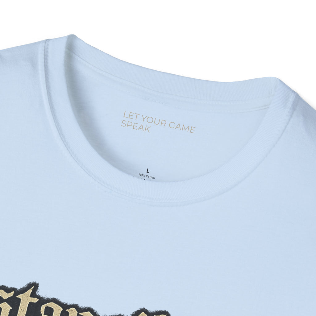 Stay Silent T-Shirt — Minimal Gothic Text Tee