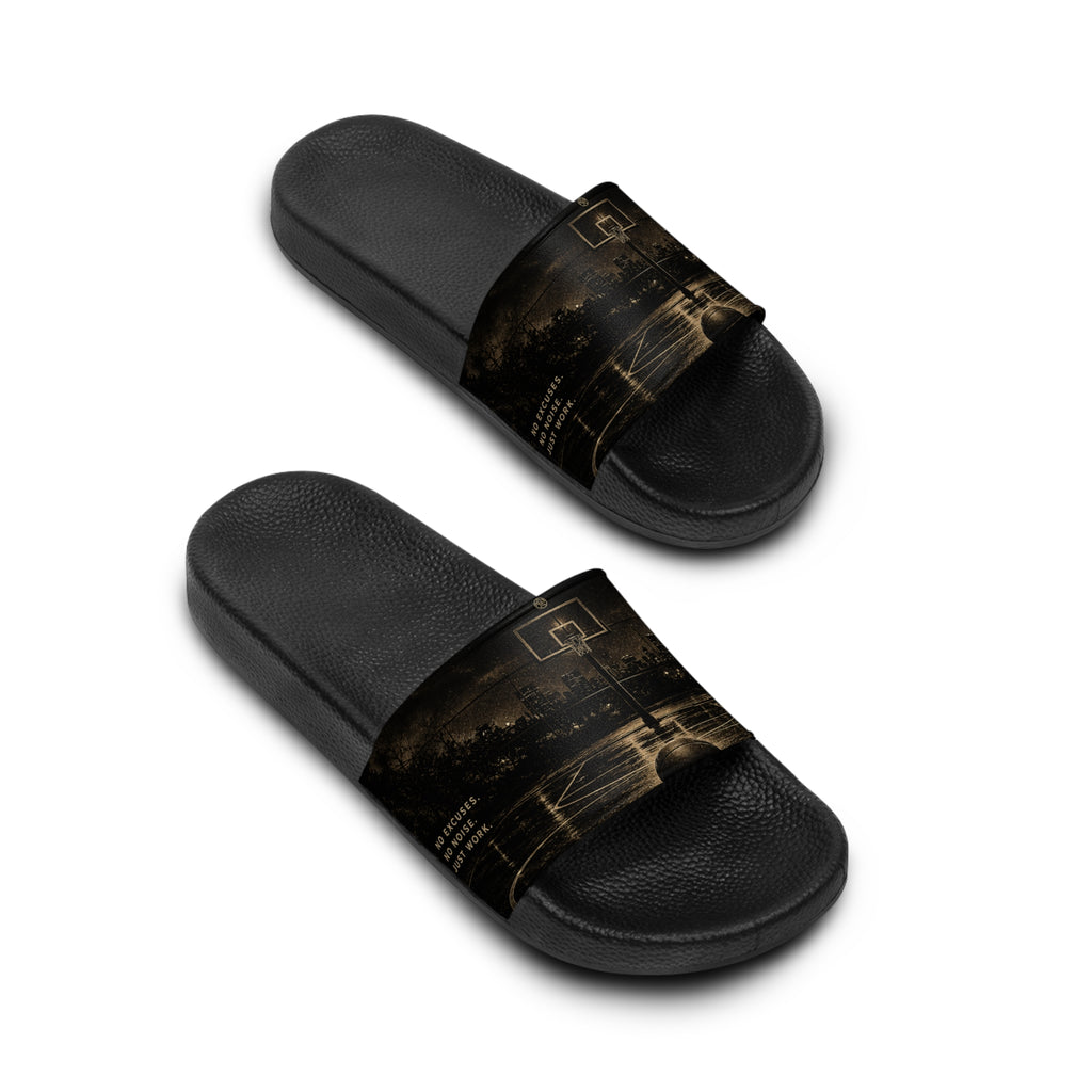 Basketball Court Night Slides — Men's Athletic Slide Sandals