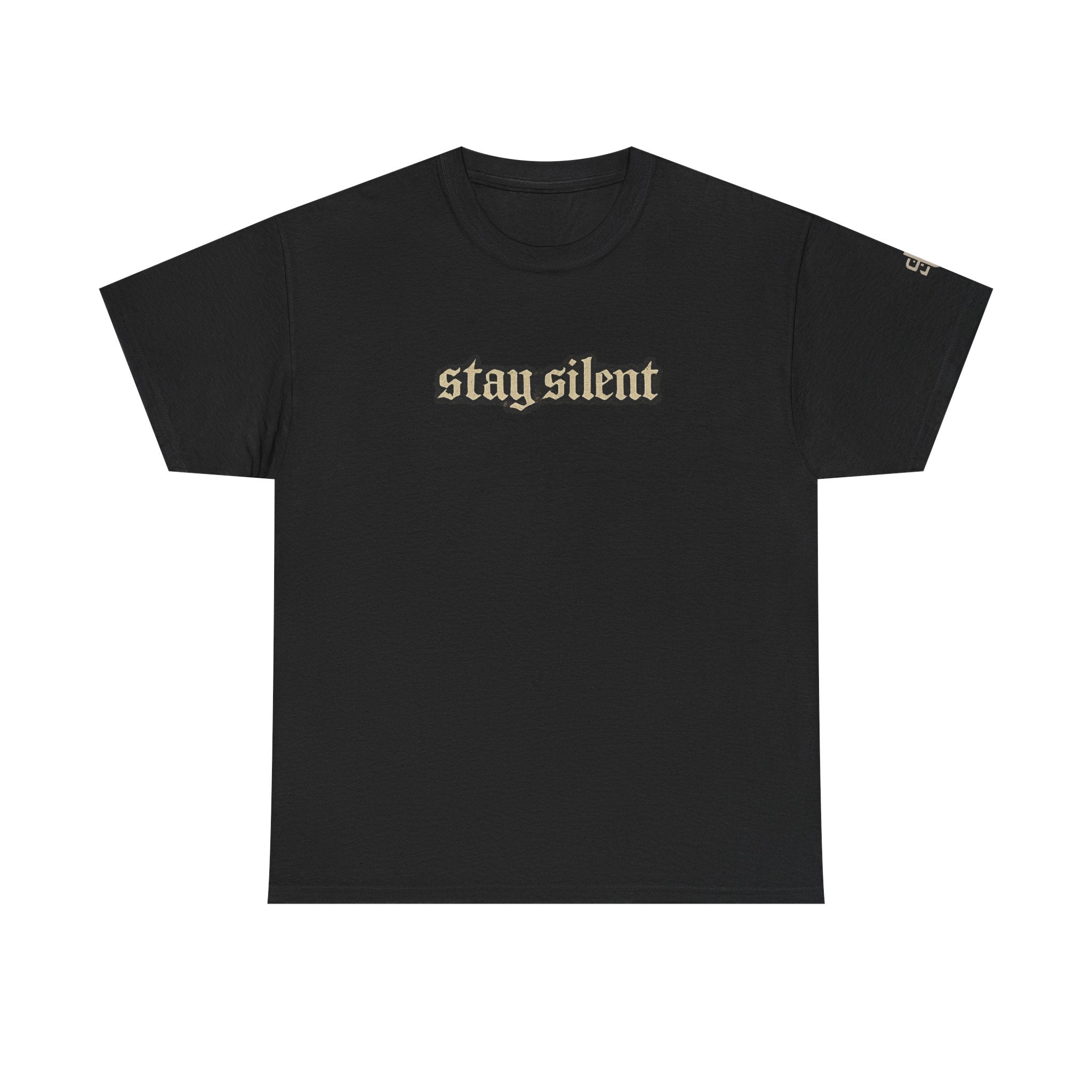 Stay Silent Basketball Poster Tee — Vintage Court Graphic T-Shirt
