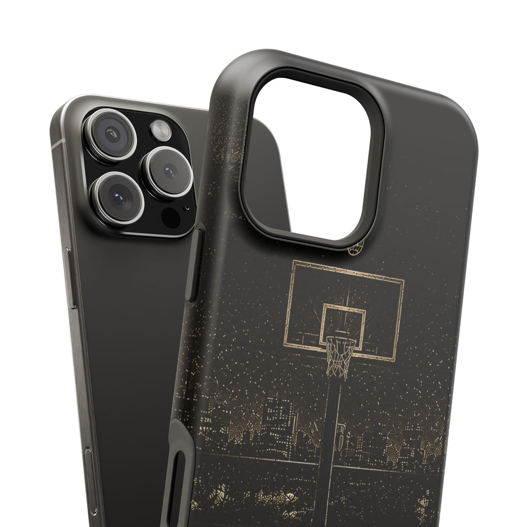 Gold Night Basketball Phone Case — Impact-Resistant Protective Cover