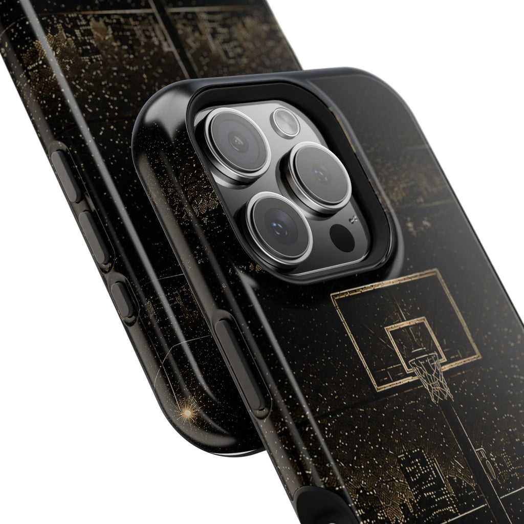 Gold Night Basketball Phone Case — Impact-Resistant Protective Cover