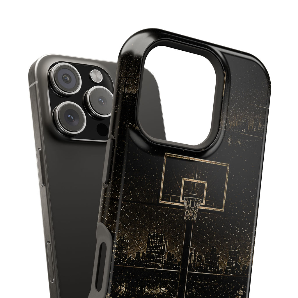 Gold Night Basketball Phone Case — Impact-Resistant Protective Cover