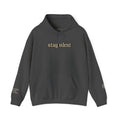 Hoodie - 'Stay Silent' Vintage Basketball Court Graphic Hoodie