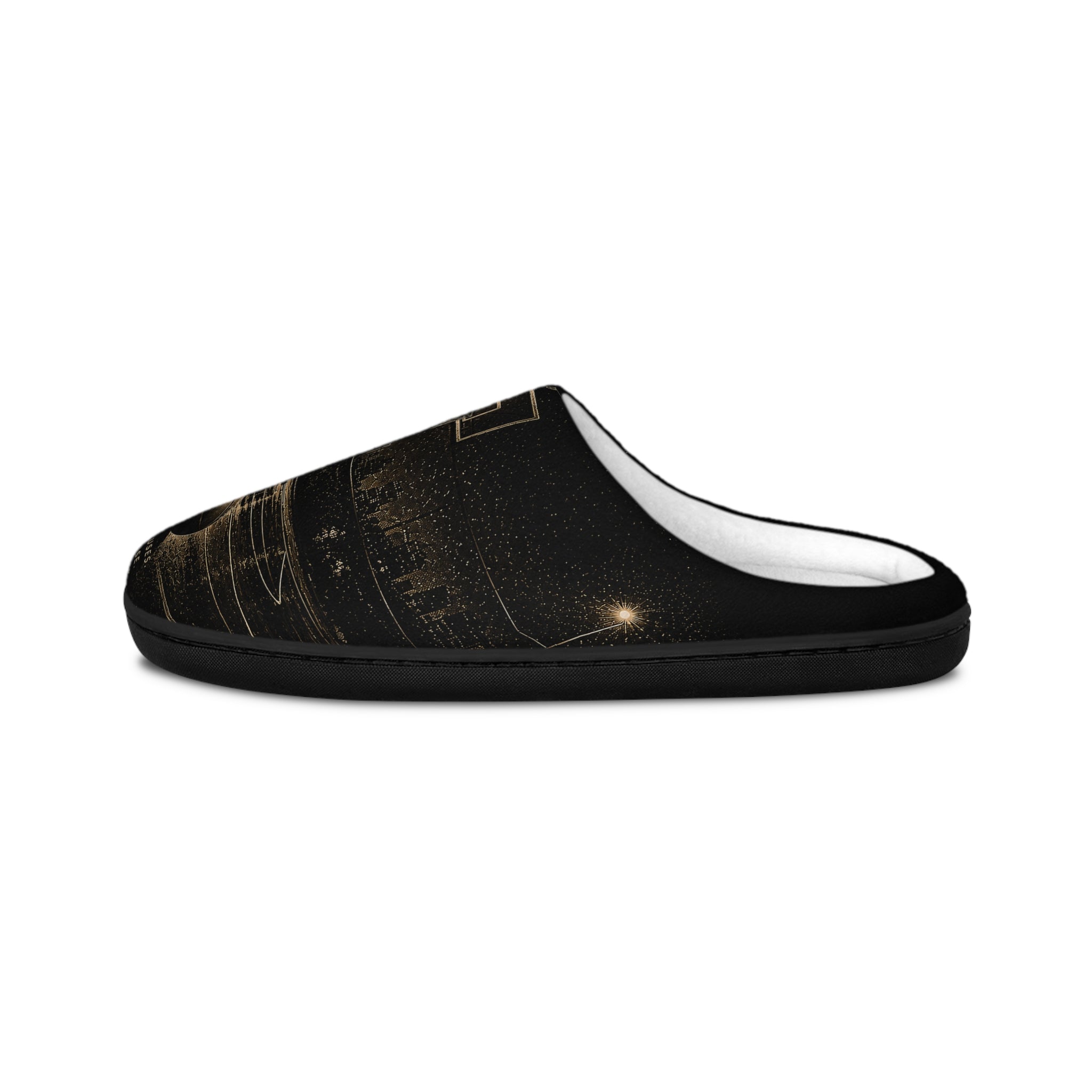Men's Basketball Court Indoor Slippers — Vintage Hoop Design