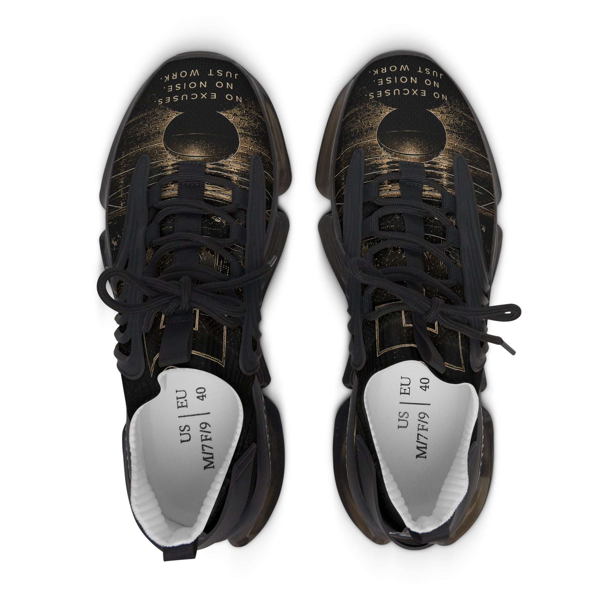 Women's Mesh Sneakers — Black Gold Urban Athletic Shoes