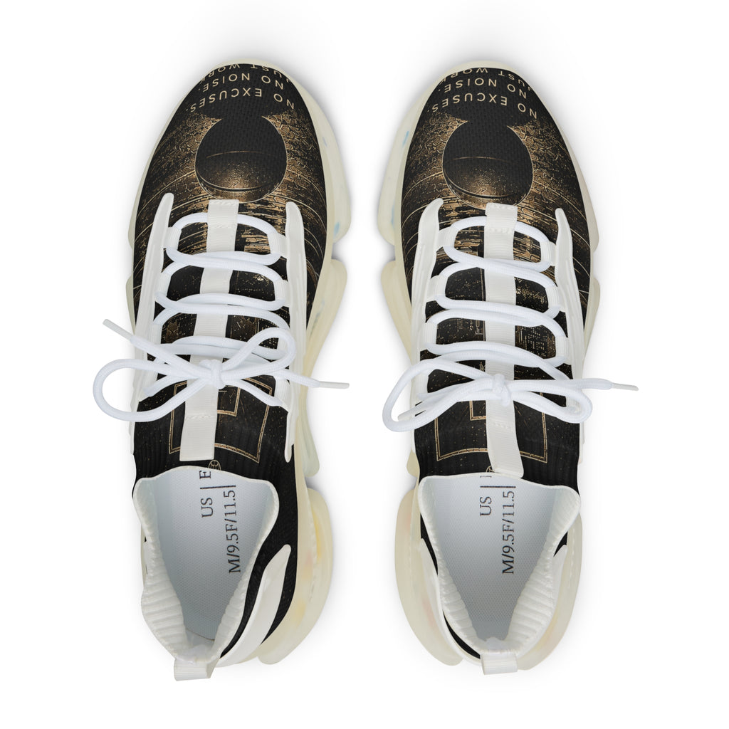 Mesh Sneakers — Vintage Camera Graphic Men's Athletic Shoes