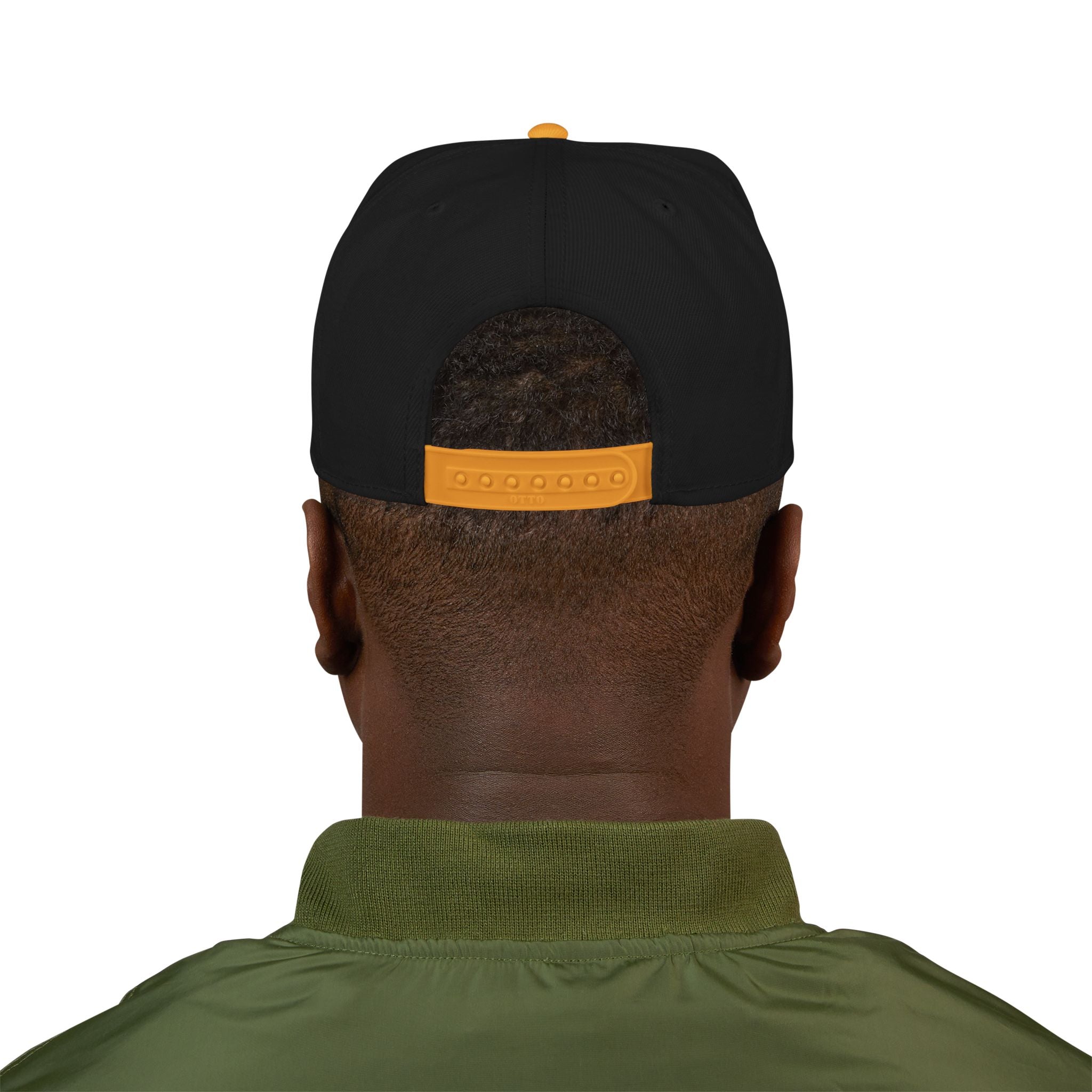 Embroidered 'Stay Silent' Flame Gothic Snapback Hat