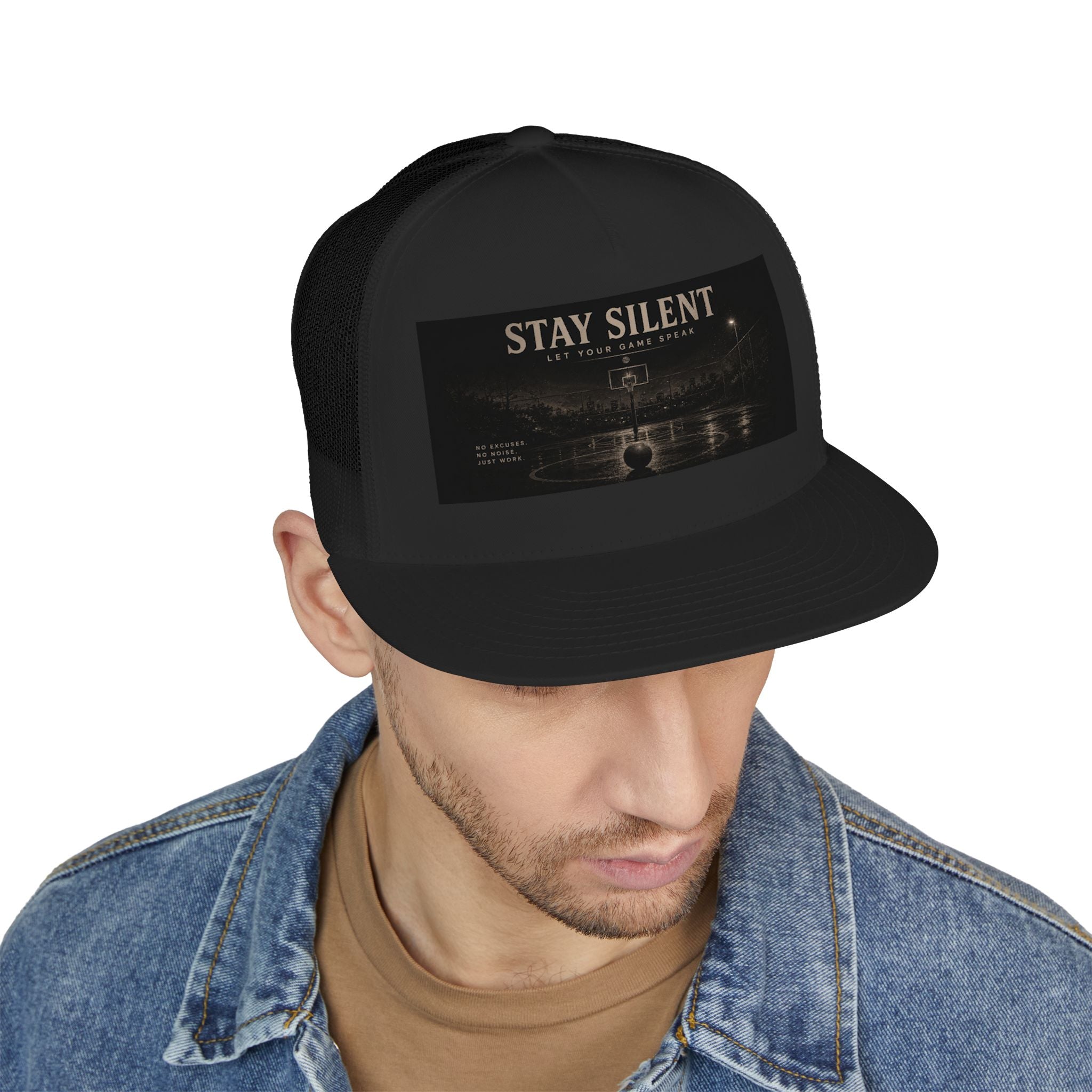 Stay Silent Trucker Hat — "Stay Silent Let Your Game Speak" Mesh Cap