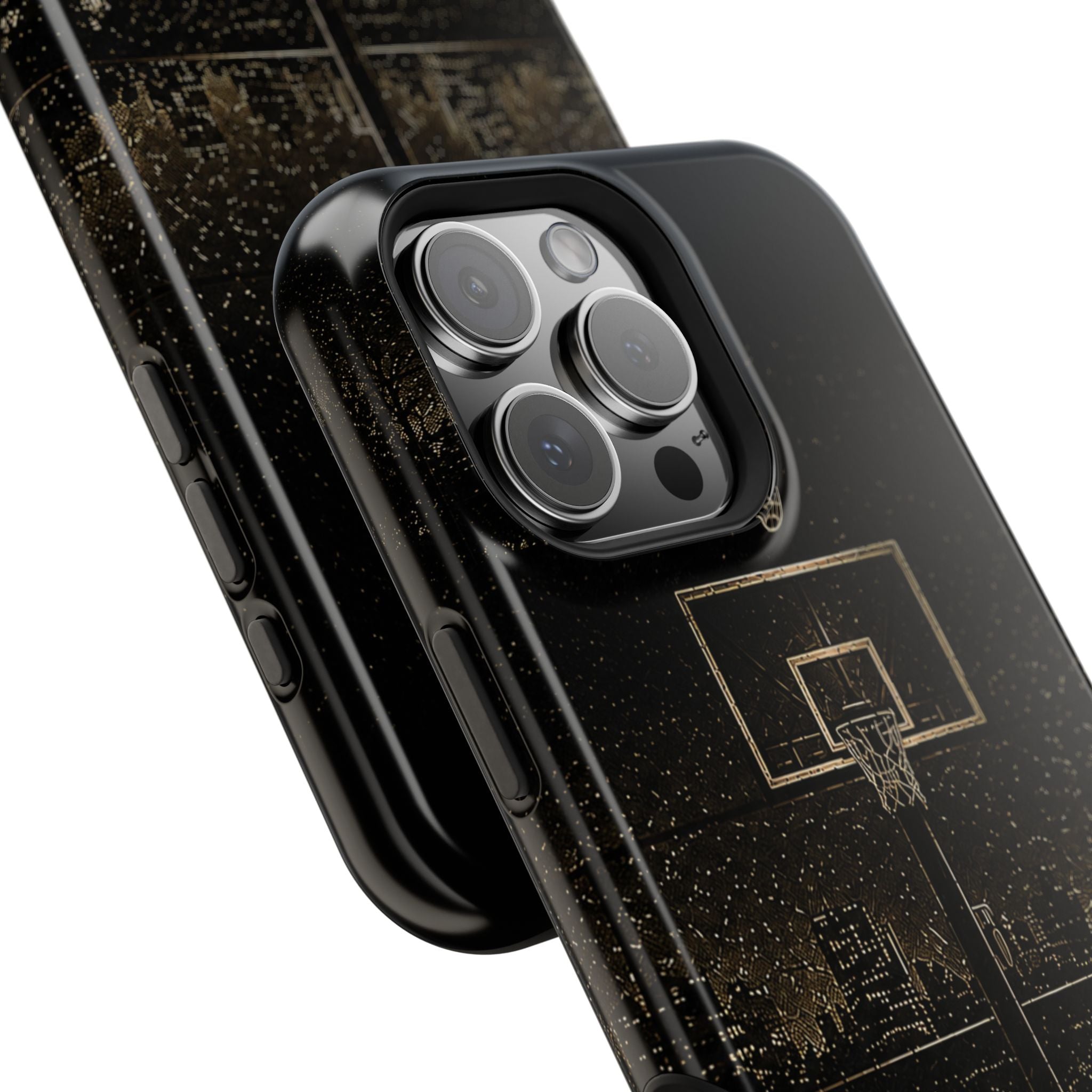 Gold Night Basketball Phone Case — Impact-Resistant Protective Cover