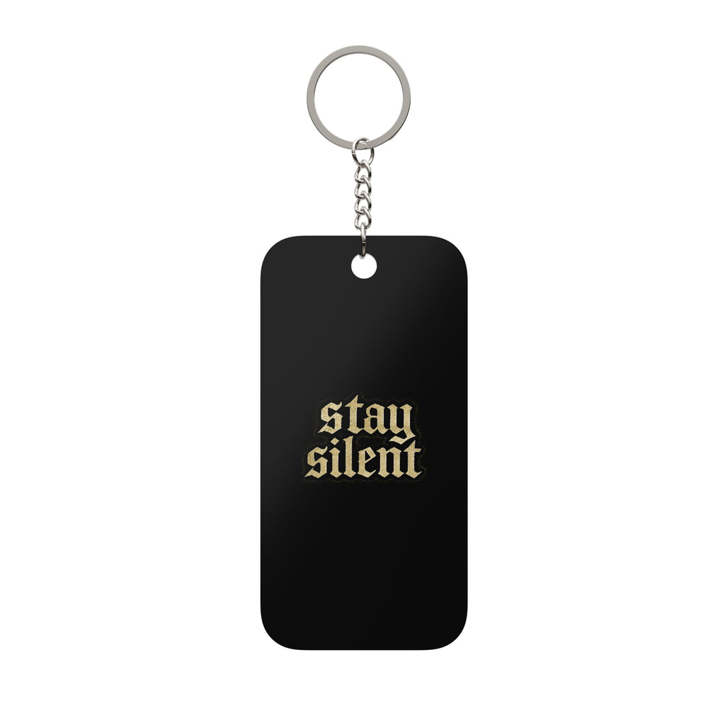 Basketball Night Double-Sided Keychain — ‘Stay Silent’ Inspirational Charm