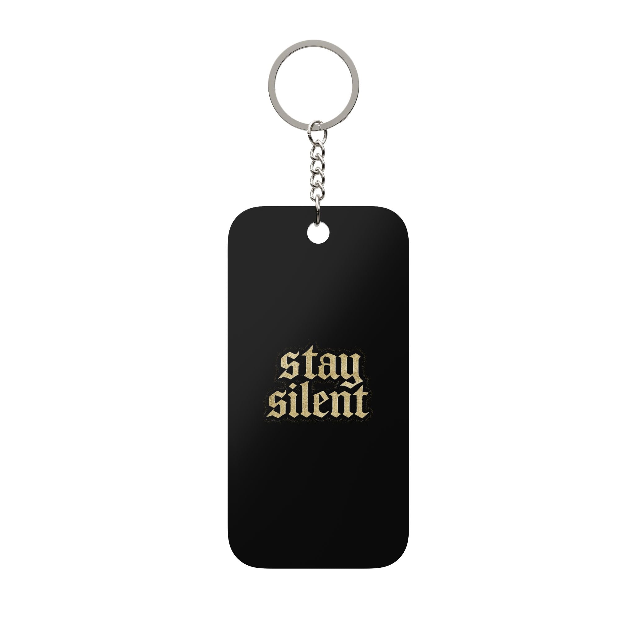 Basketball Night Double-Sided Keychain — ‘Stay Silent’ Inspirational Charm