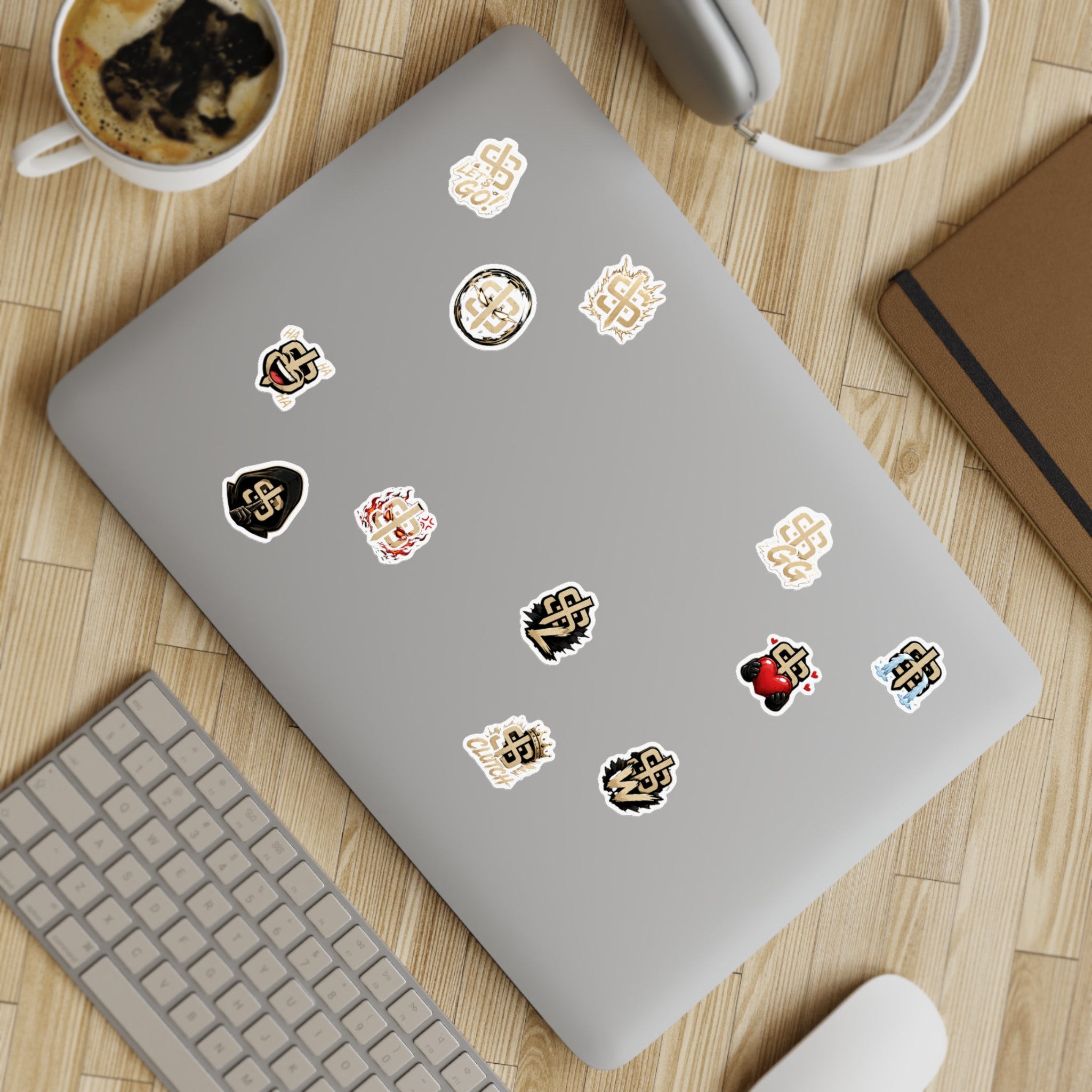 Holographic Logo Sticker Sheet – 10pc Iridescent Decal Pack