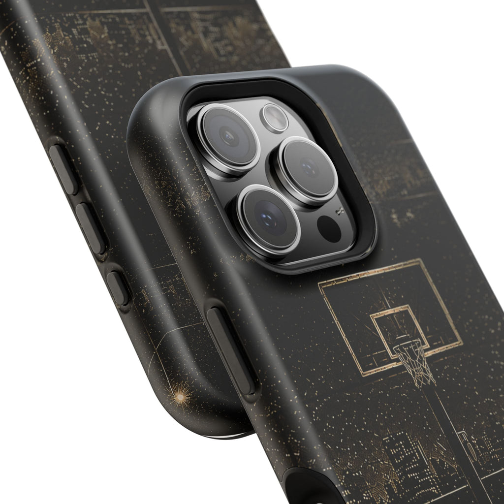Gold Night Basketball Phone Case — Impact-Resistant Protective Cover