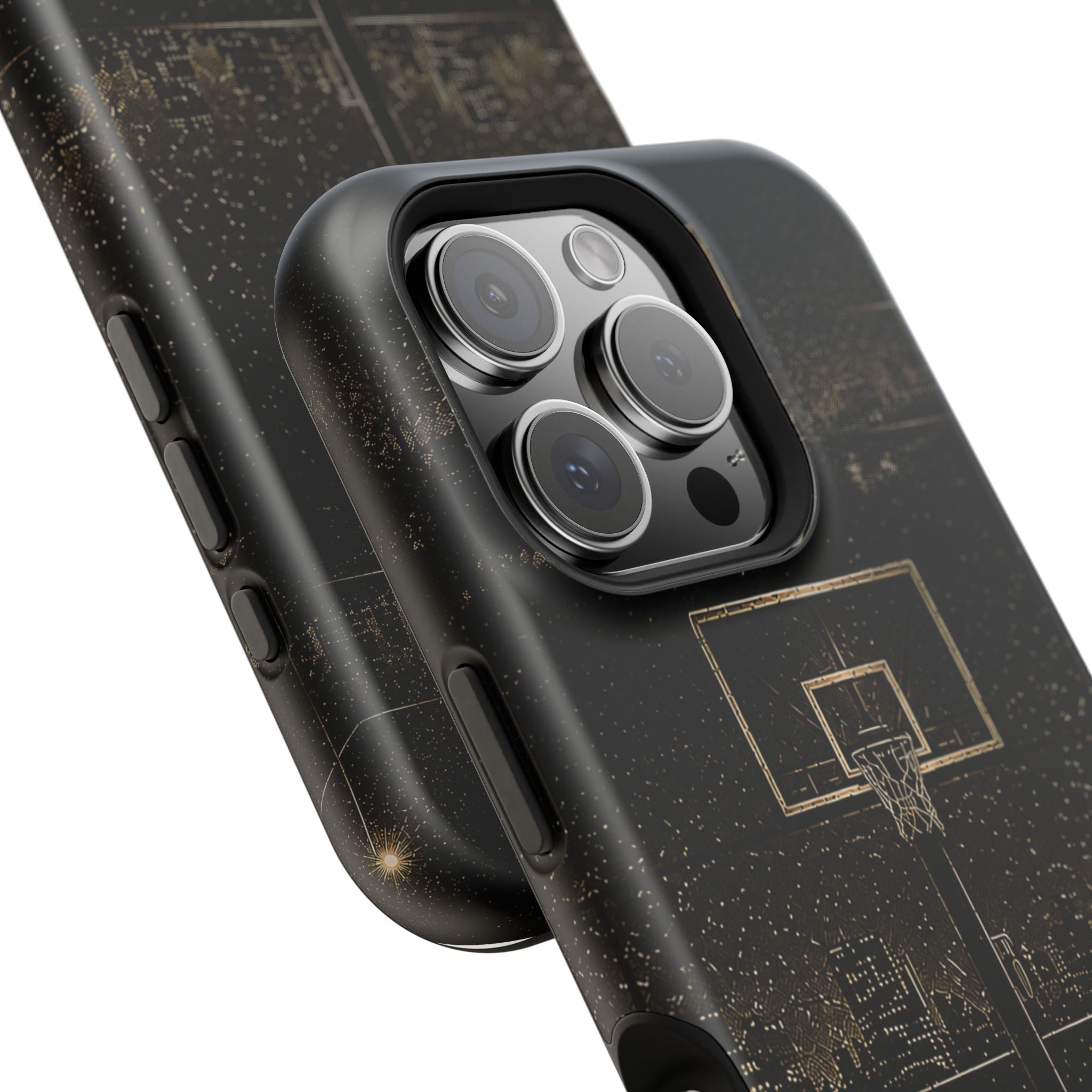 Gold Night Basketball Phone Case — Impact-Resistant Protective Cover