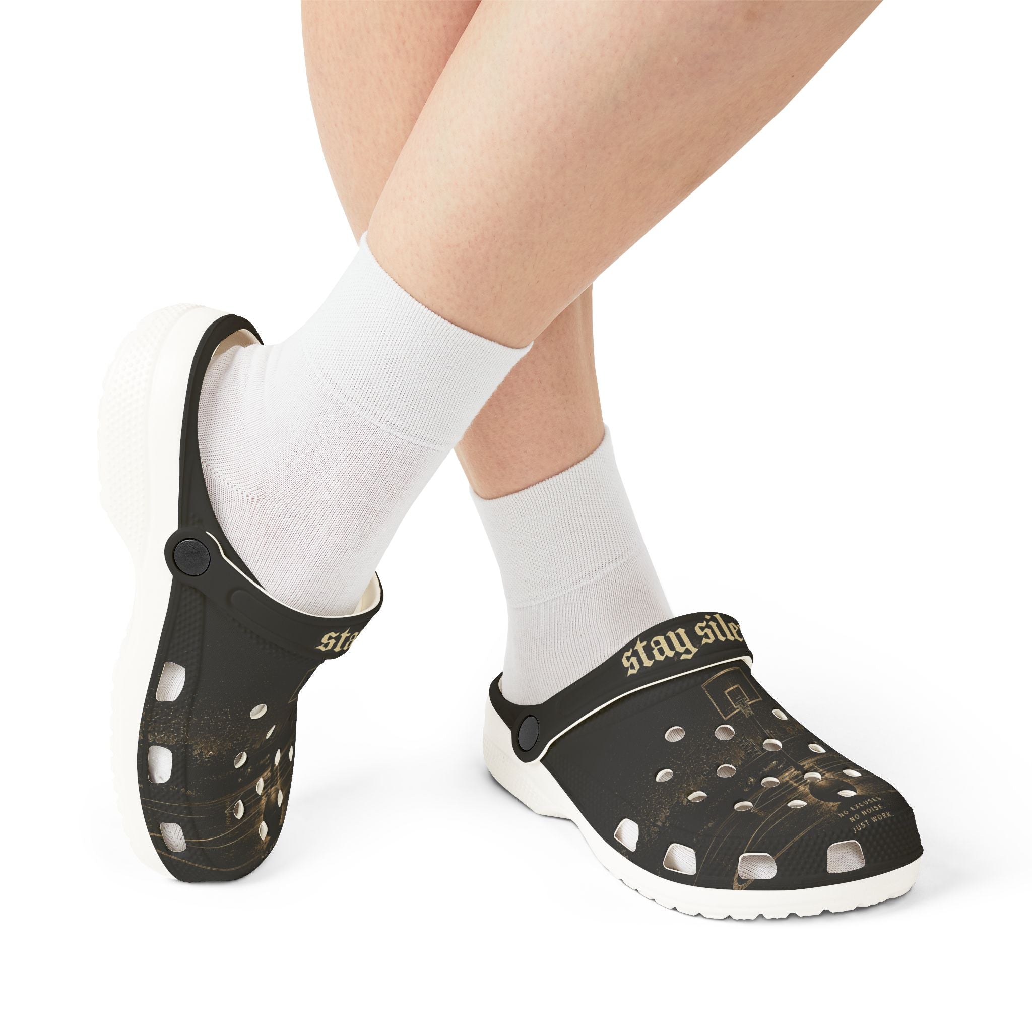 Stay Silly Black EVA Clogs – Lightweight Foam Slip-On Shoes