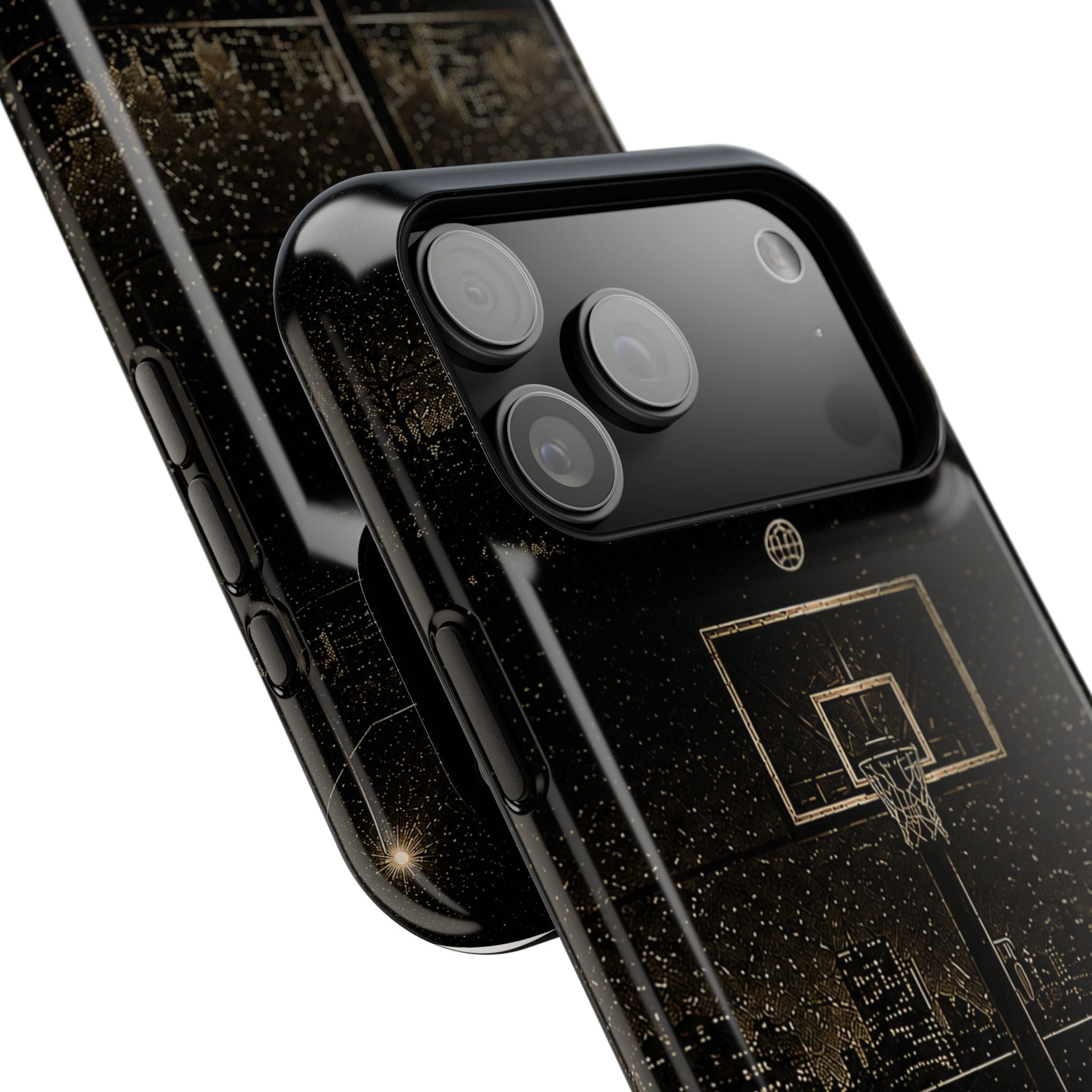 Gold Night Basketball Phone Case — Impact-Resistant Protective Cover