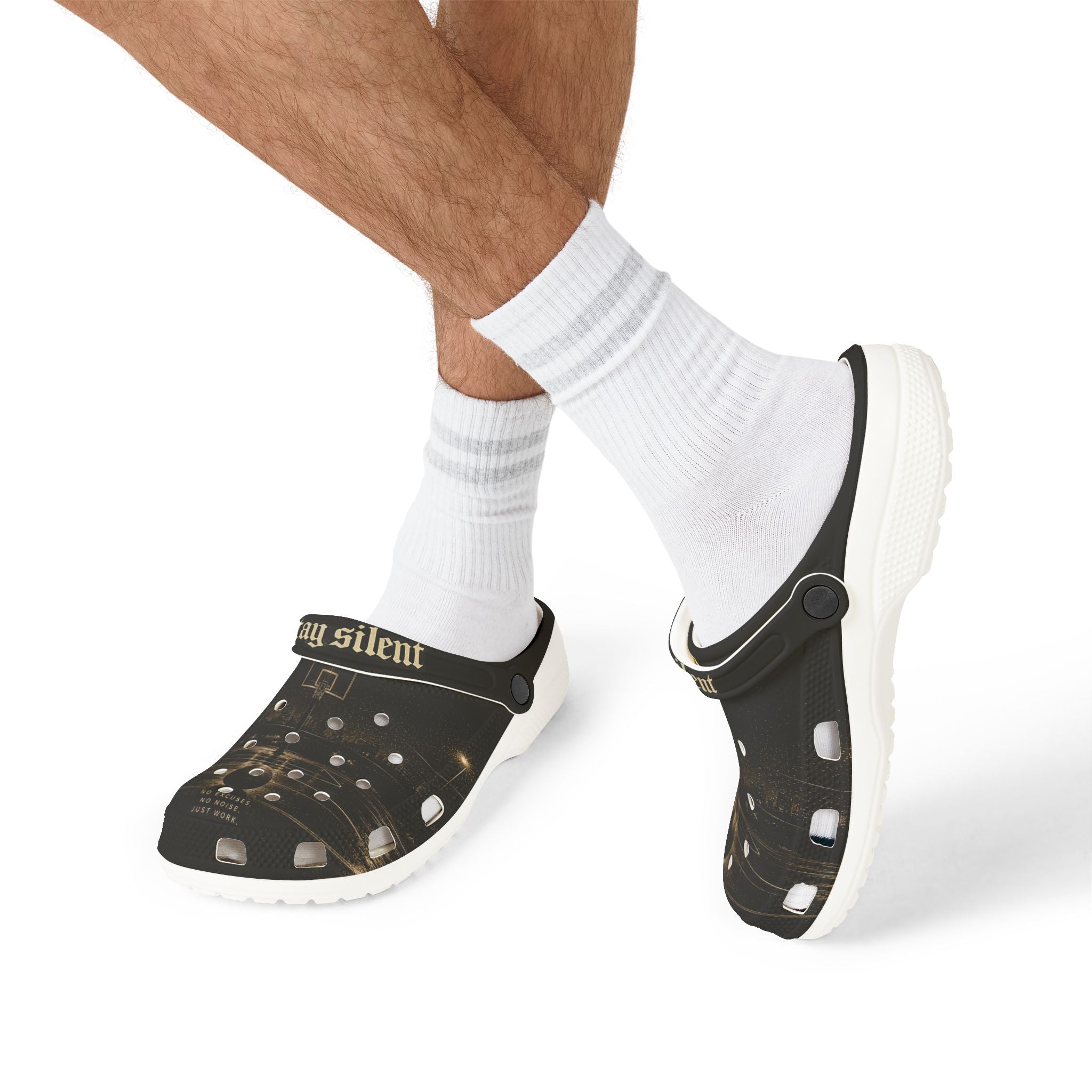 Stay Silly Black EVA Clogs – Lightweight Foam Slip-On Shoes