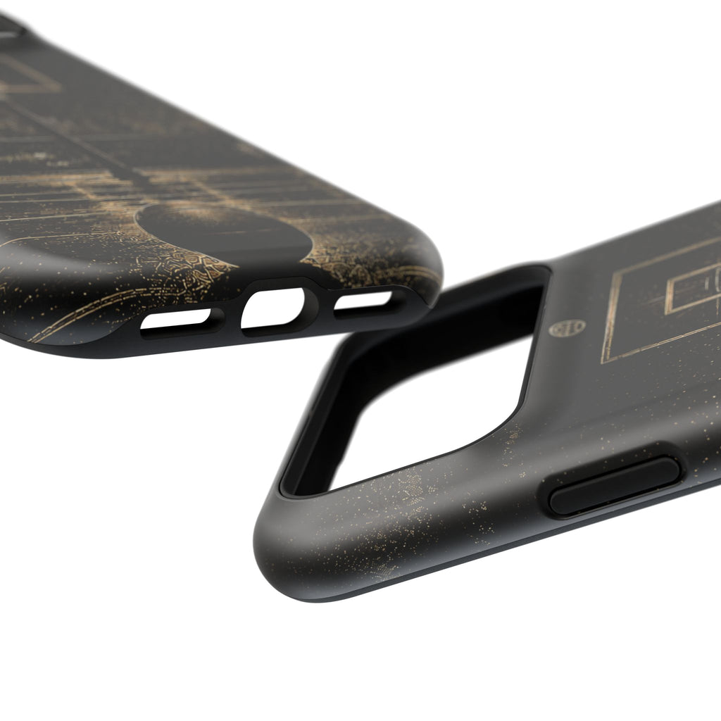 Gold Night Basketball Phone Case — Impact-Resistant Protective Cover