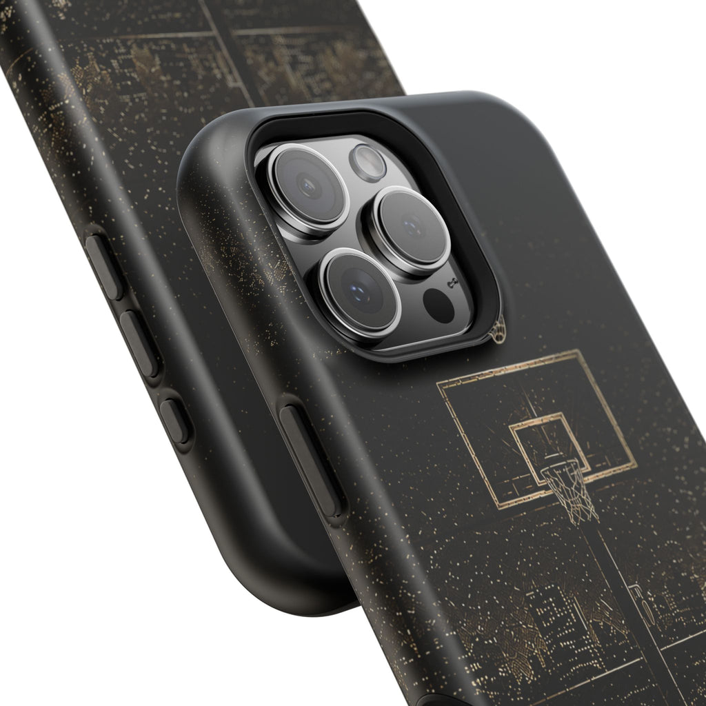 Gold Night Basketball Phone Case — Impact-Resistant Protective Cover