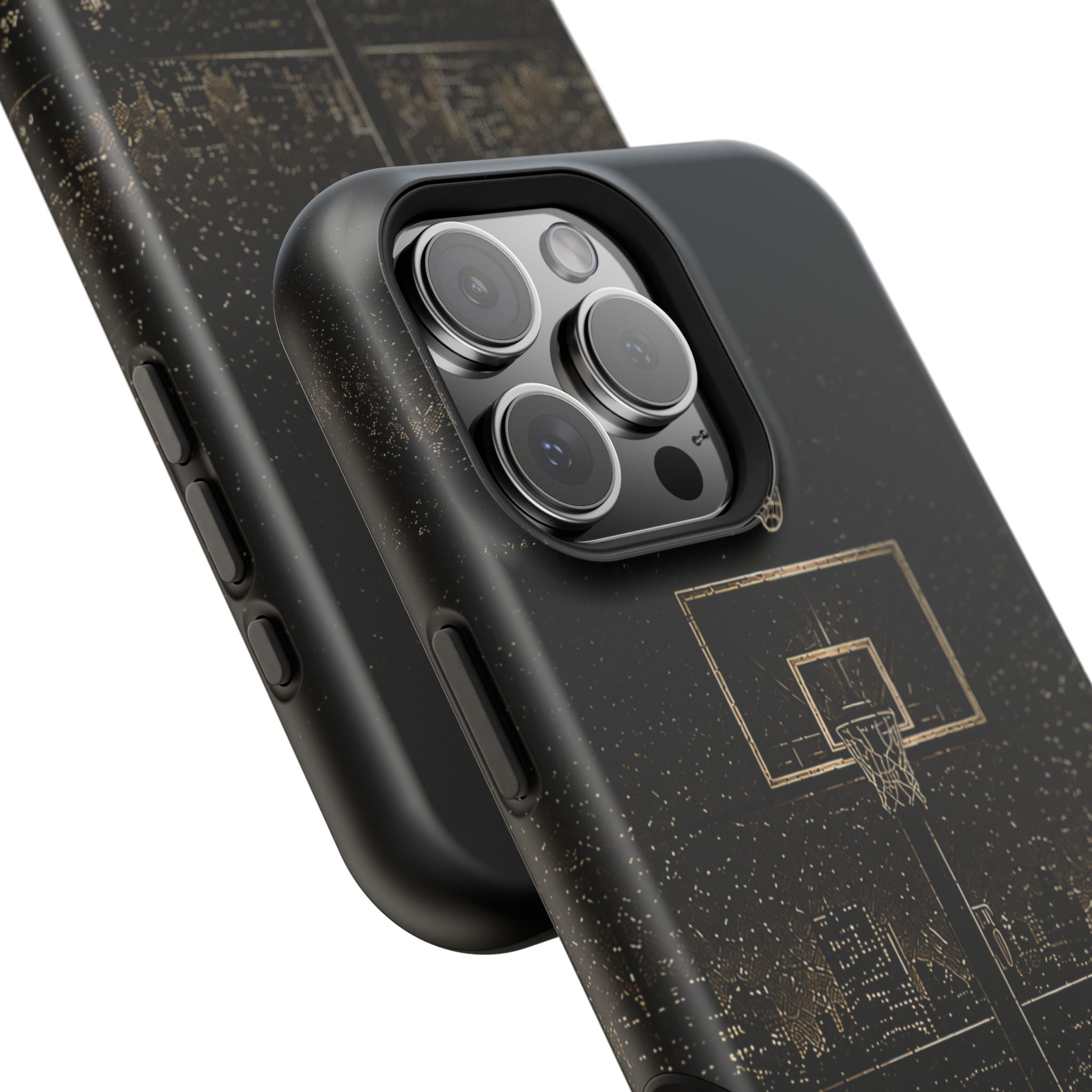 Gold Night Basketball Phone Case — Impact-Resistant Protective Cover