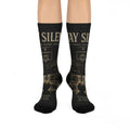 Silent Court Cushioned Crew Socks – Vintage Basketball Graphic