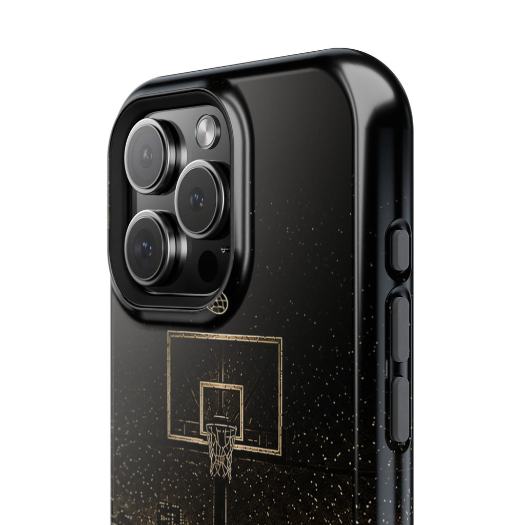 Gold Night Basketball Phone Case — Impact-Resistant Protective Cover