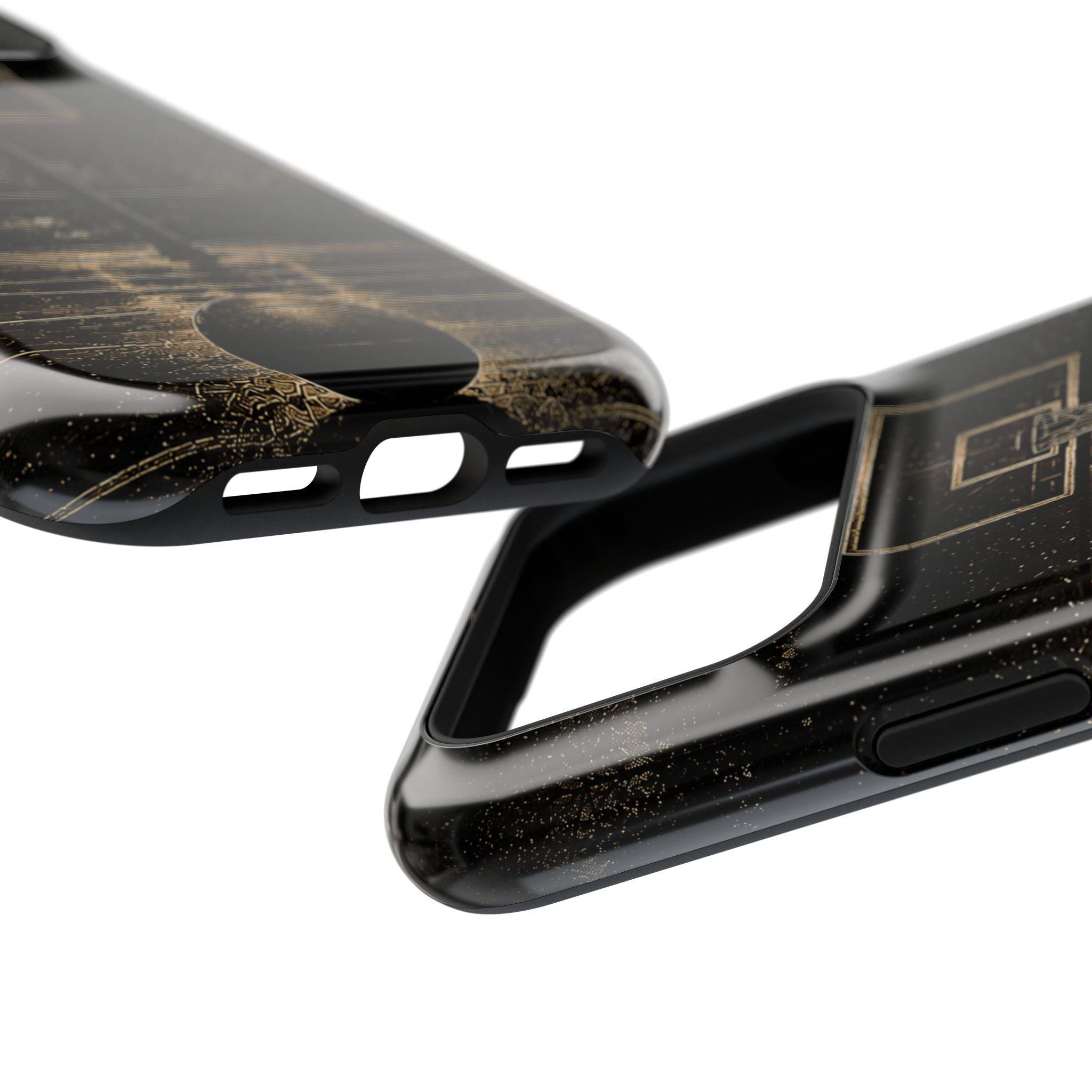 Gold Night Basketball Phone Case — Impact-Resistant Protective Cover