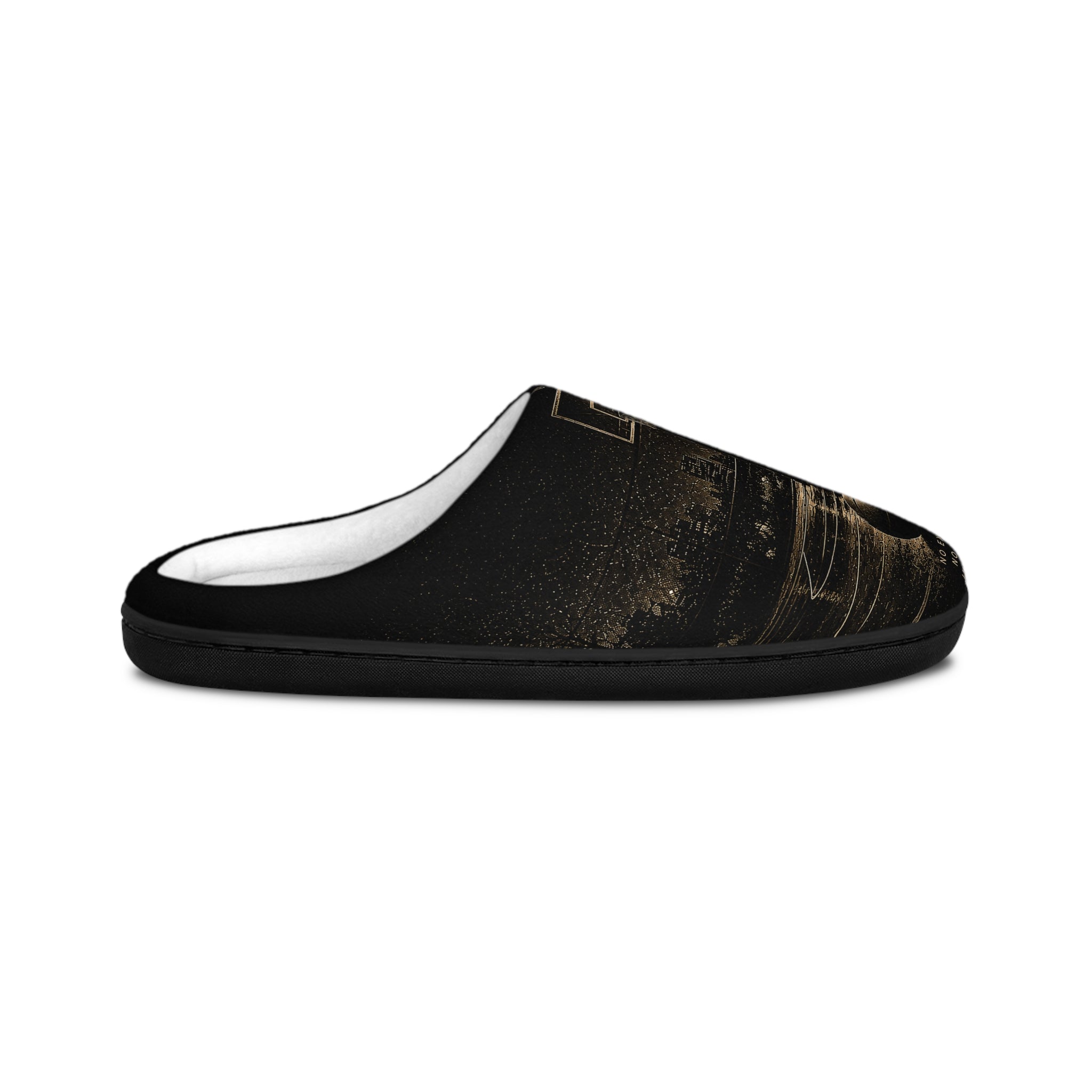 Men's Basketball Court Indoor Slippers — Vintage Hoop Design