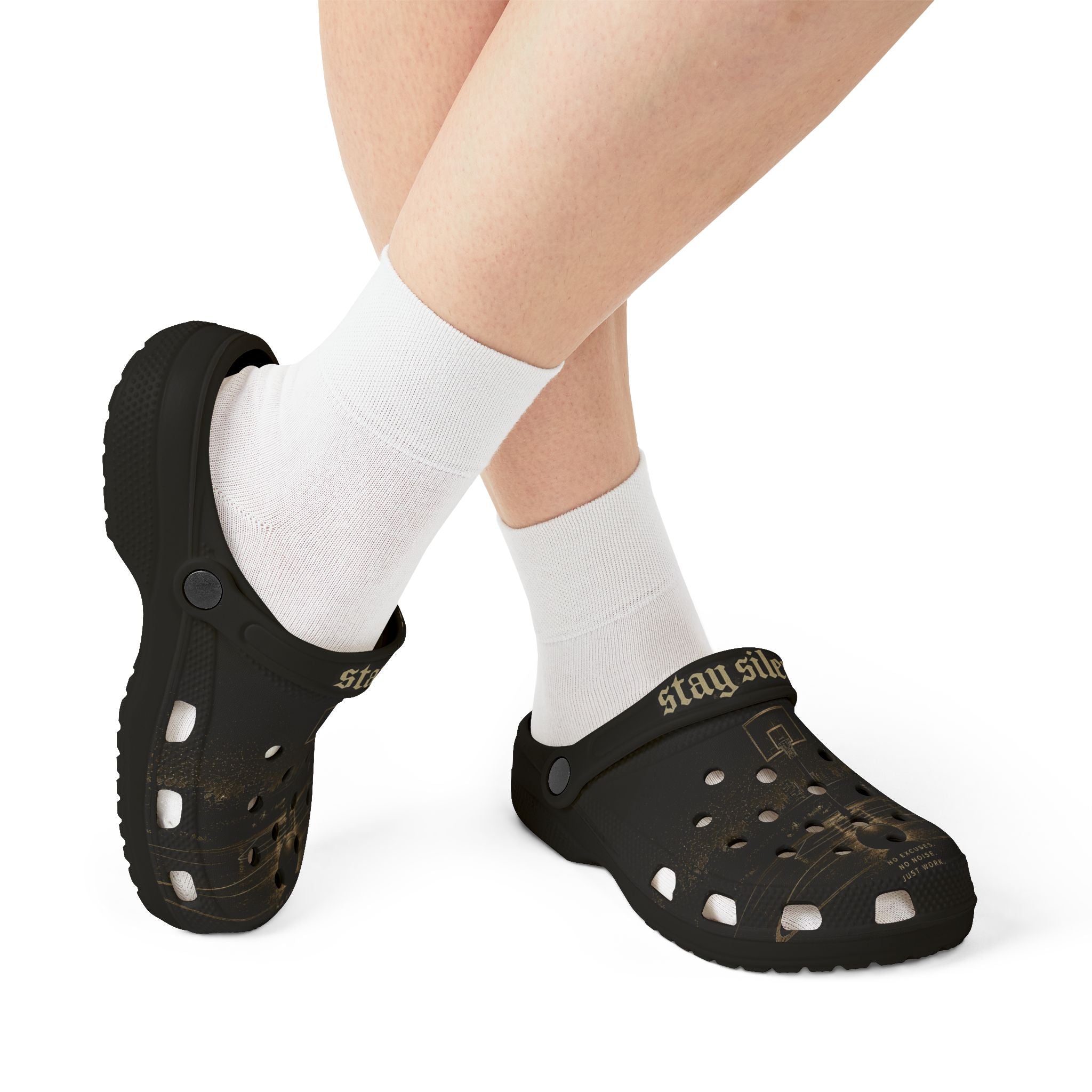 Stay Silly Black EVA Clogs – Lightweight Foam Slip-On Shoes