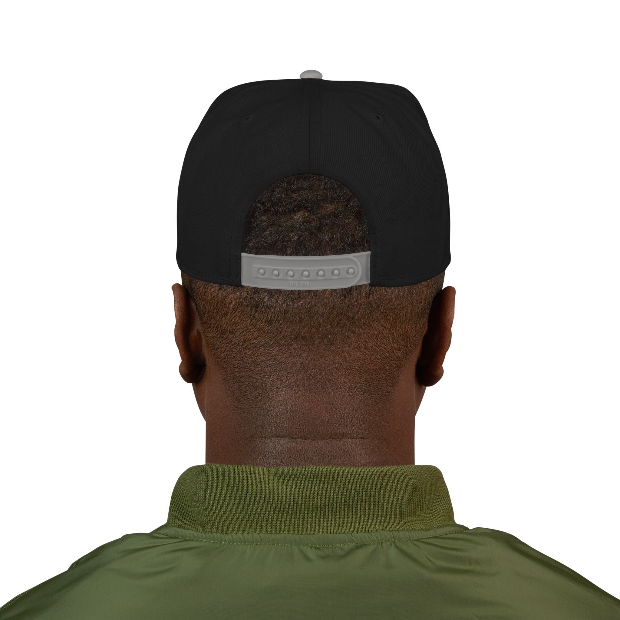 Embroidered 'Stay Silent' Flame Gothic Snapback Hat