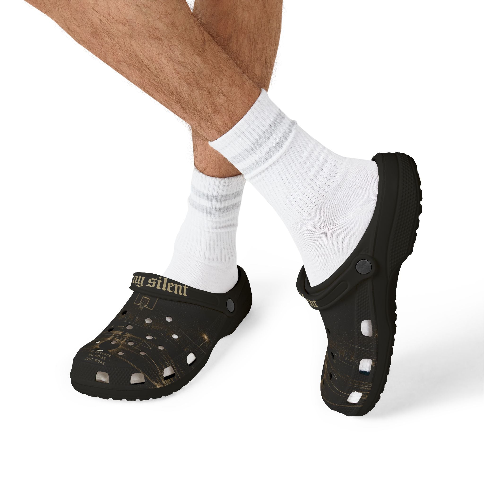 Stay Silly Black EVA Clogs – Lightweight Foam Slip-On Shoes