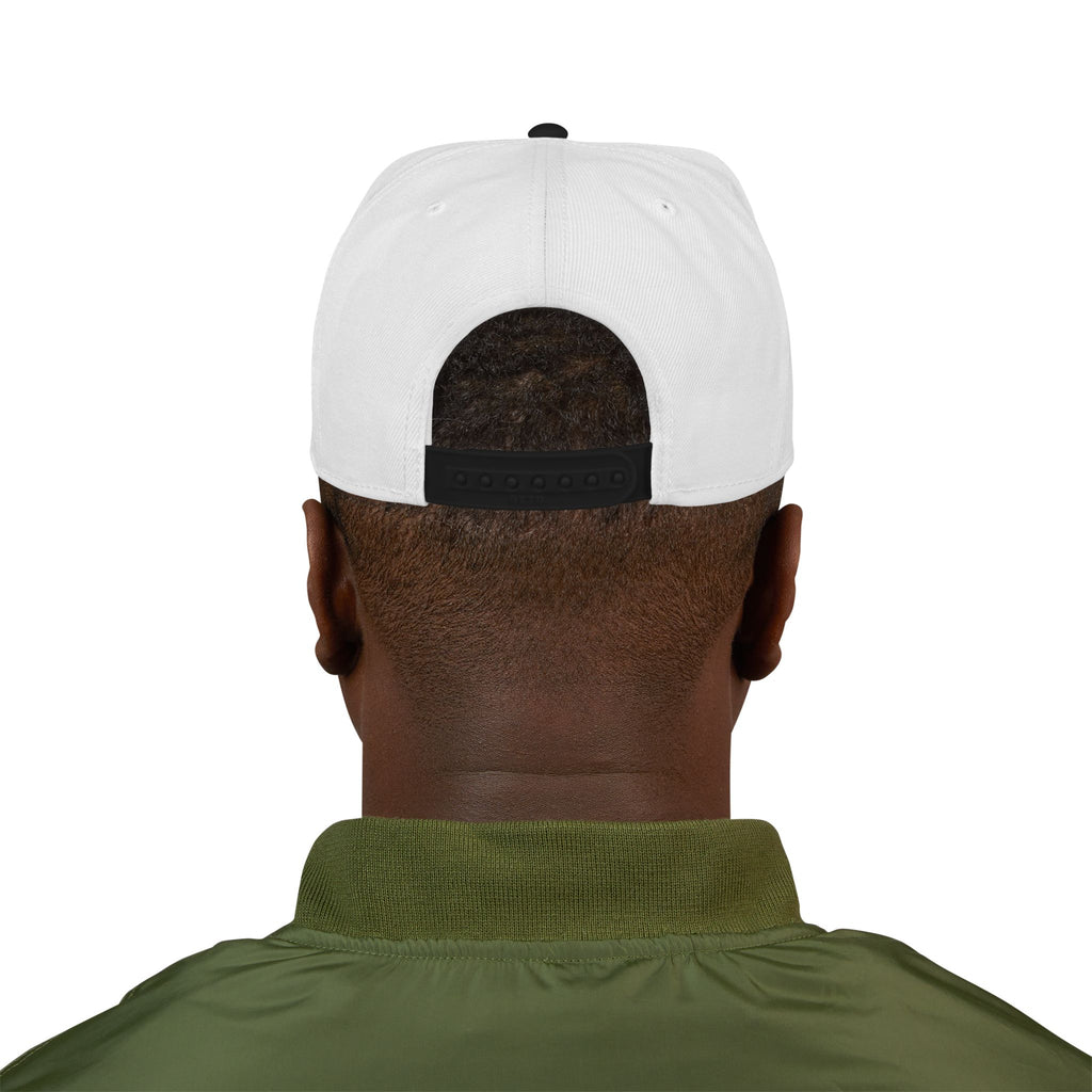 Embroidered 'Stay Silent' Flame Gothic Snapback Hat