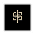 Monogram Sword Sticker — Minimal Vintage Crest Kiss-Cut Sticker