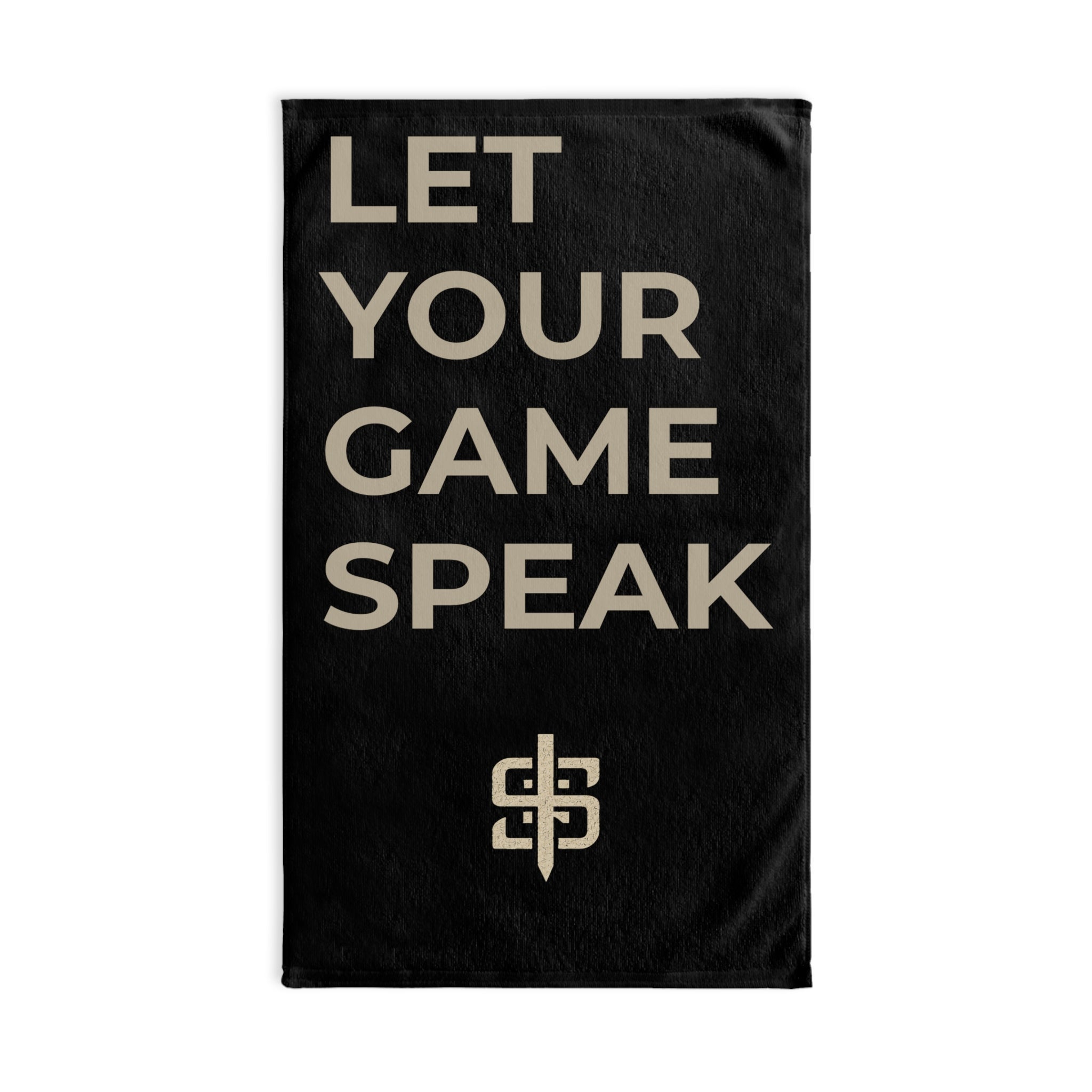 Let Your Game Speak Hand Towel – Motivational Sports Bathroom/Gym Towel