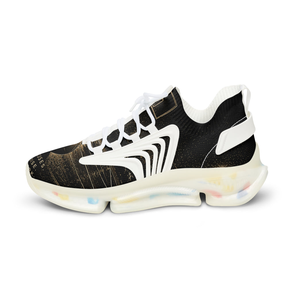 Mesh Sneakers — Vintage Camera Graphic Men's Athletic Shoes