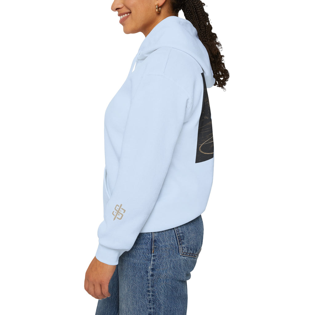 Hoodie - 'Stay Silent' Vintage Basketball Court Graphic Hoodie