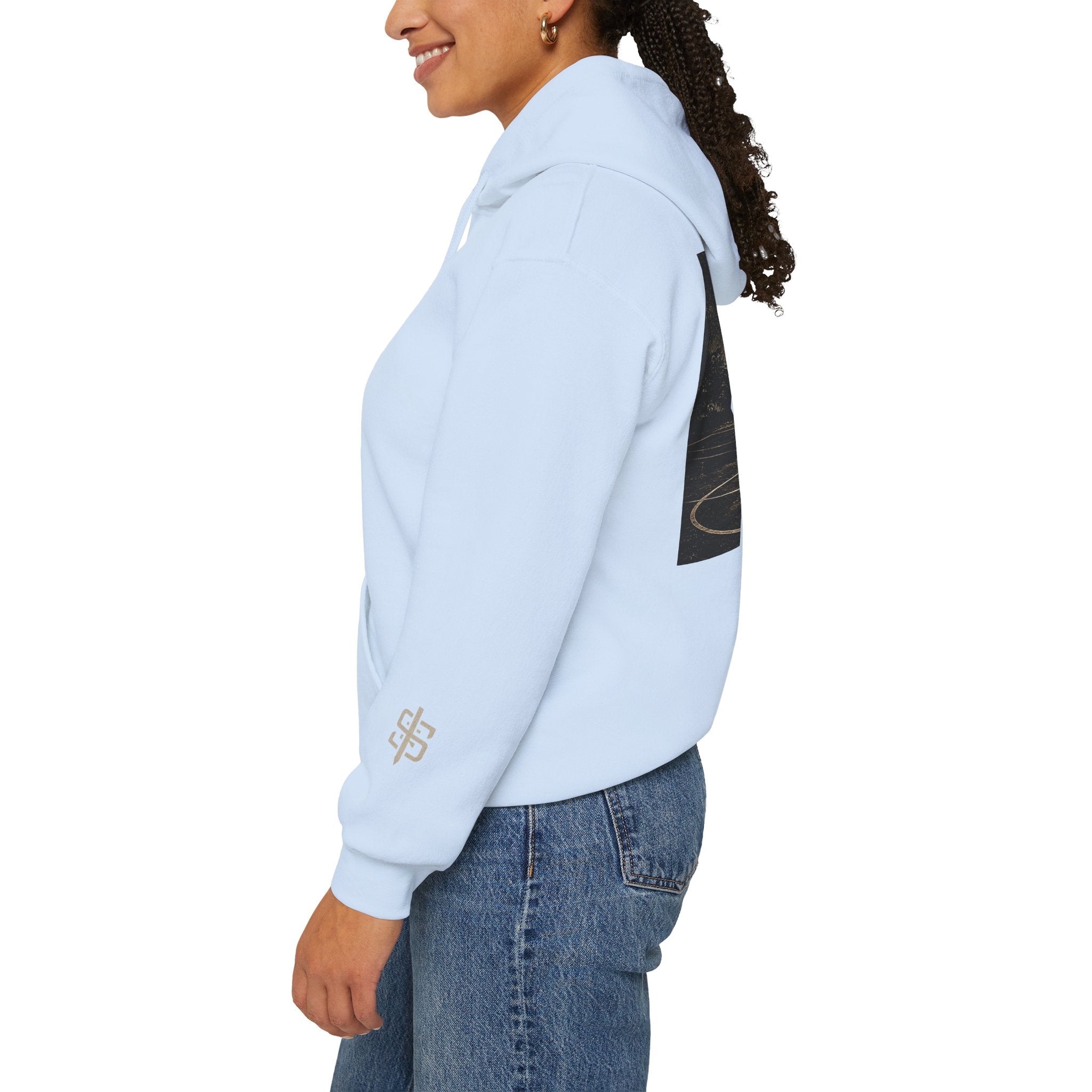 Hoodie - 'Stay Silent' Vintage Basketball Court Graphic Hoodie