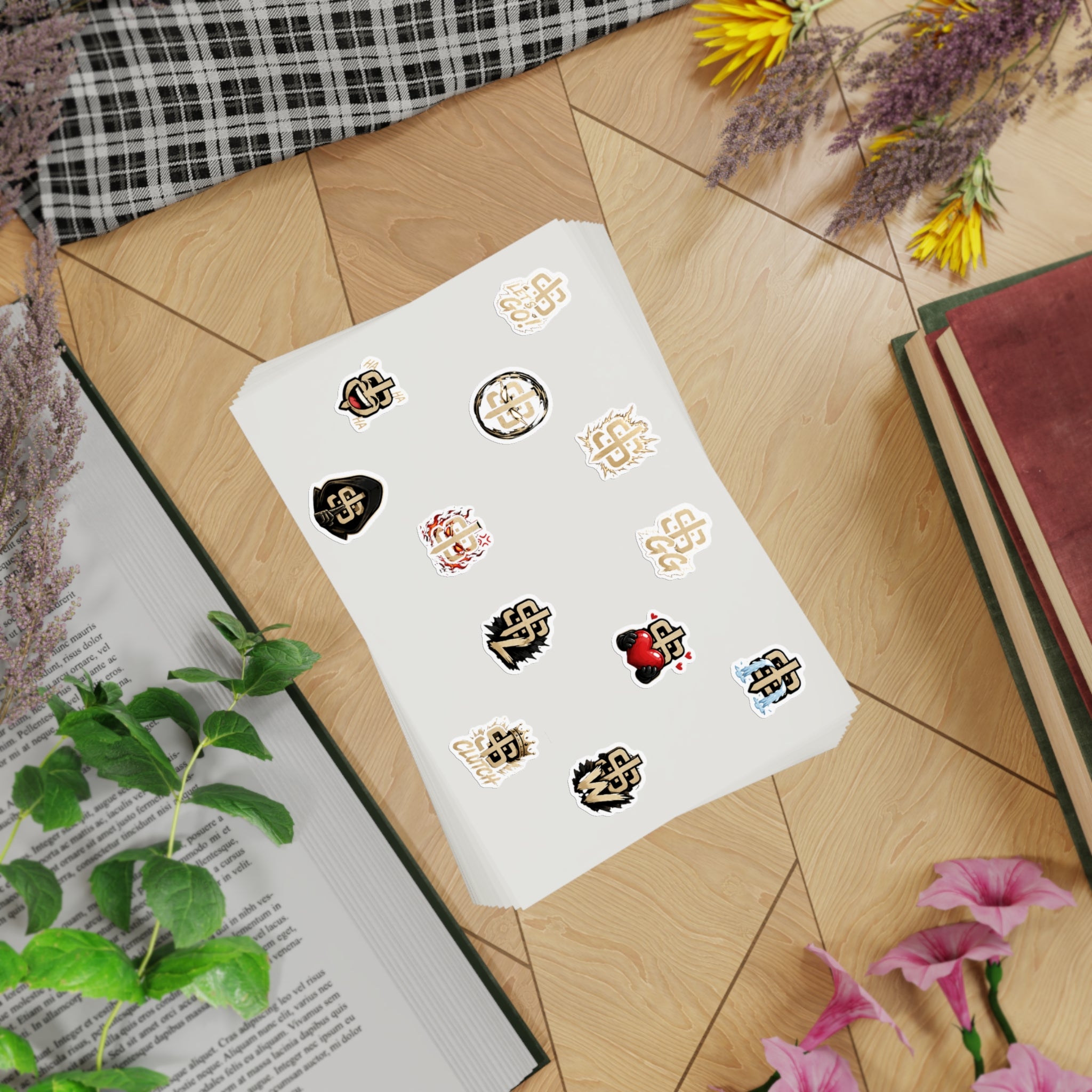 Holographic Logo Sticker Sheet – 10pc Iridescent Decal Pack