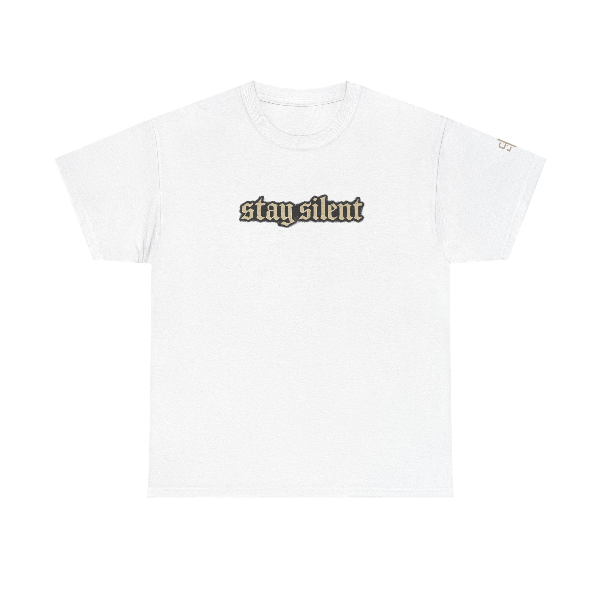 Stay Silent Basketball Poster Tee — Vintage Court Graphic T-Shirt