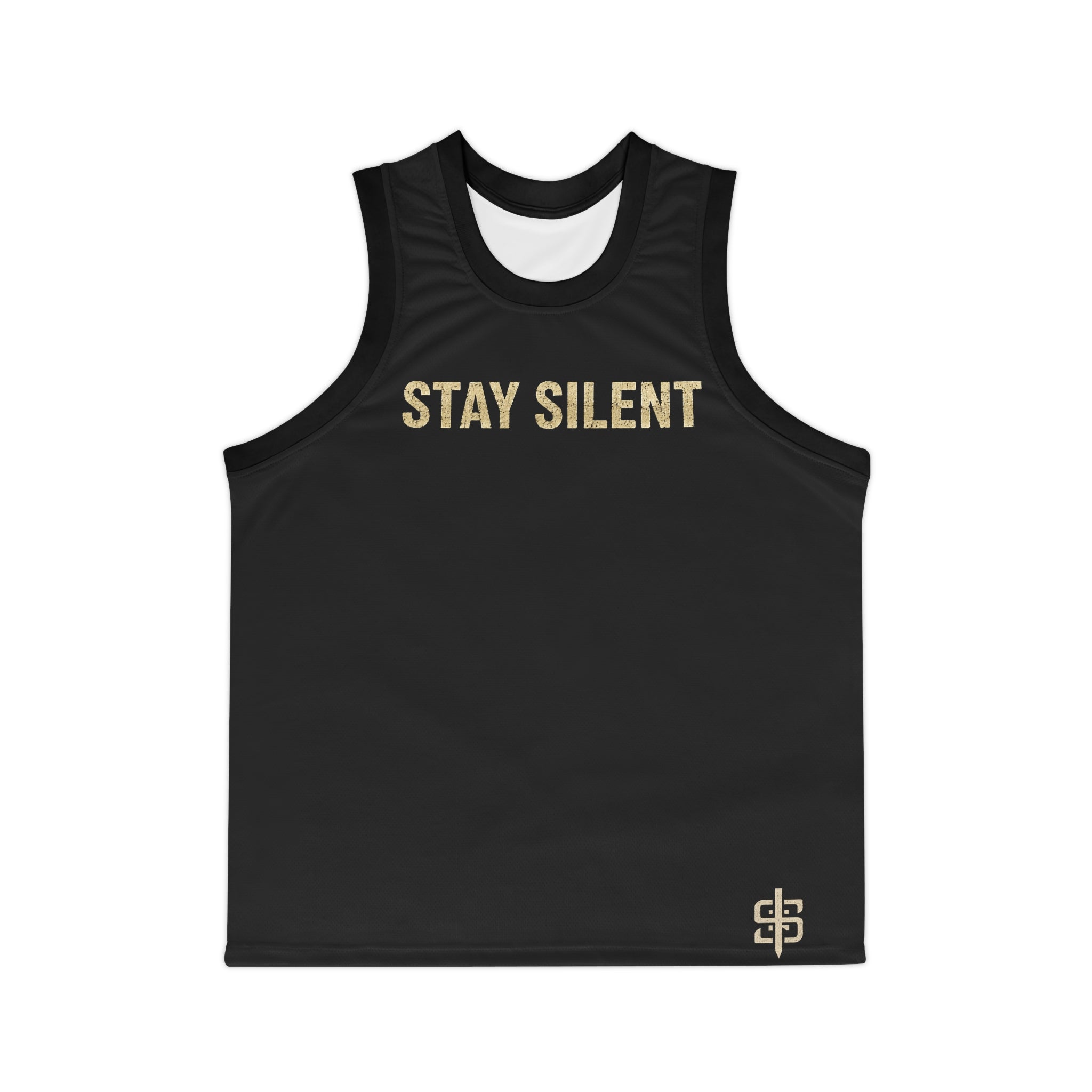 Basketball Jersey — "Stay Silent" Motivational Court Tank