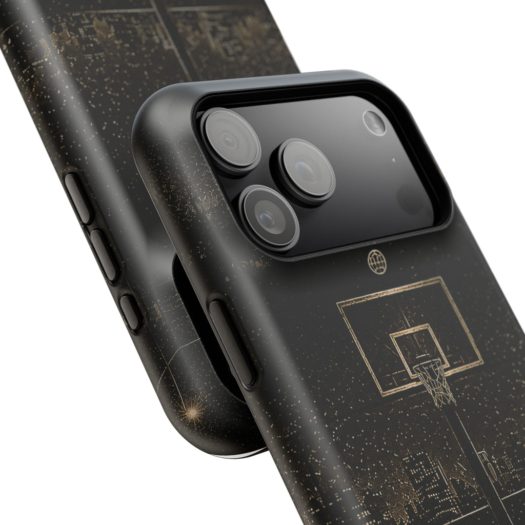 Gold Night Basketball Phone Case — Impact-Resistant Protective Cover